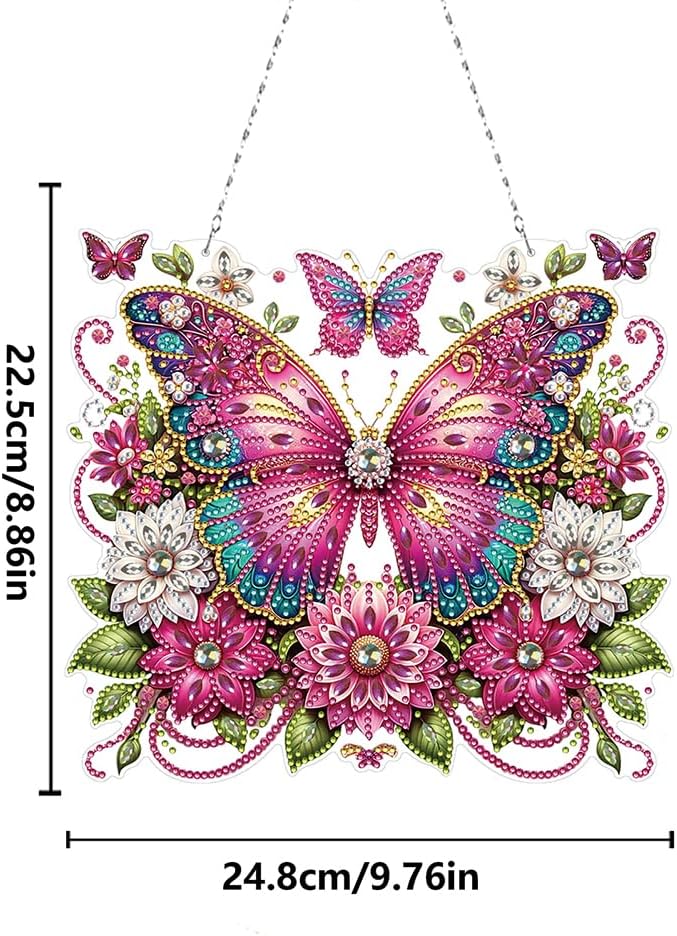 Gorgeous Flowers and Butterflies Diamond Art Kit with 5D Design