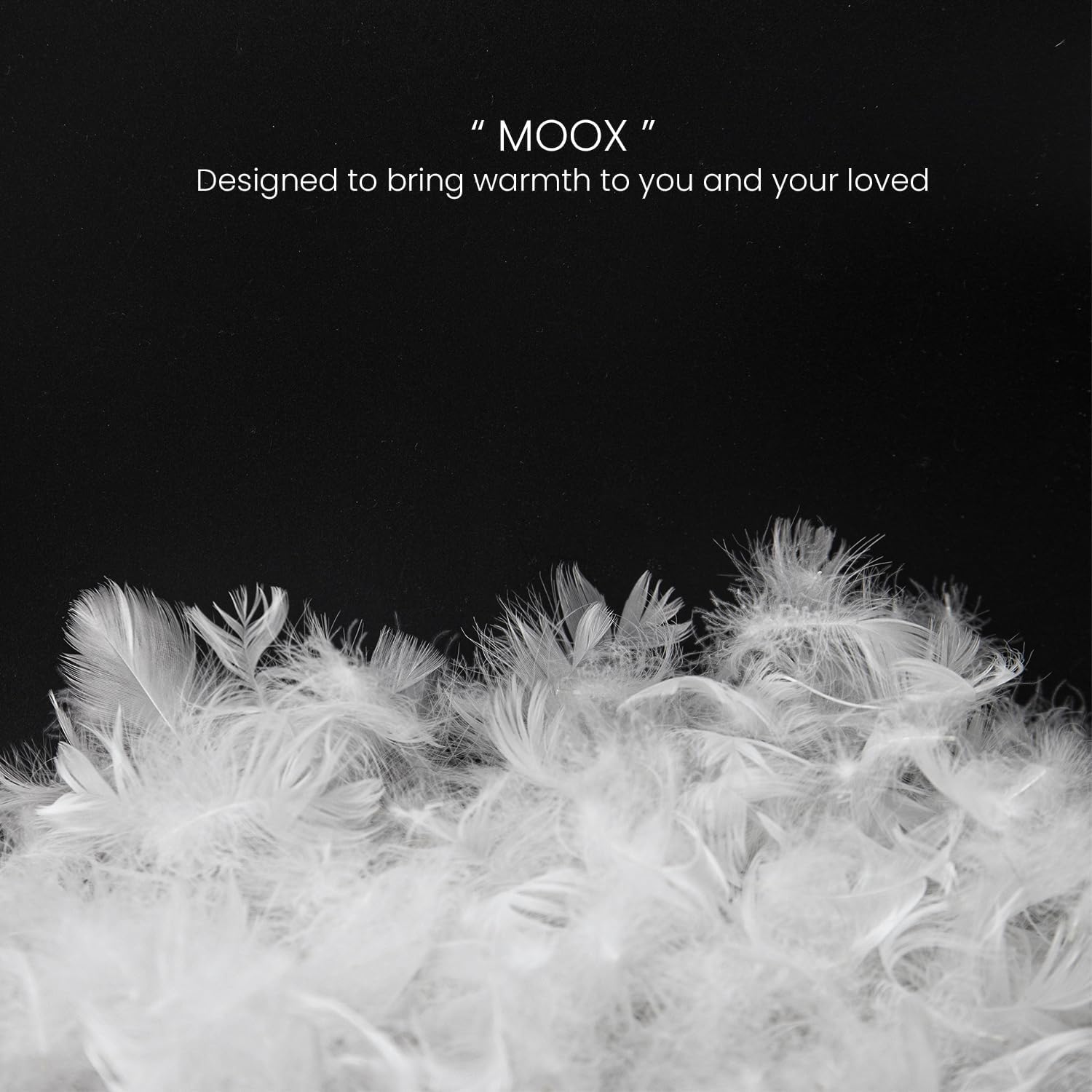 MOOX Down Feather Pillow Filling 2LB White