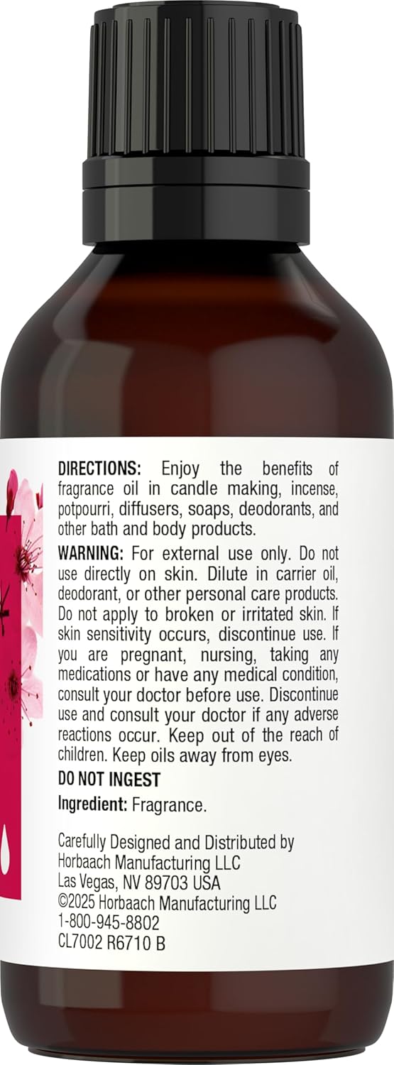 Horbach Japanese Cherry Blossom Fragrance Oil 1 Fl Oz