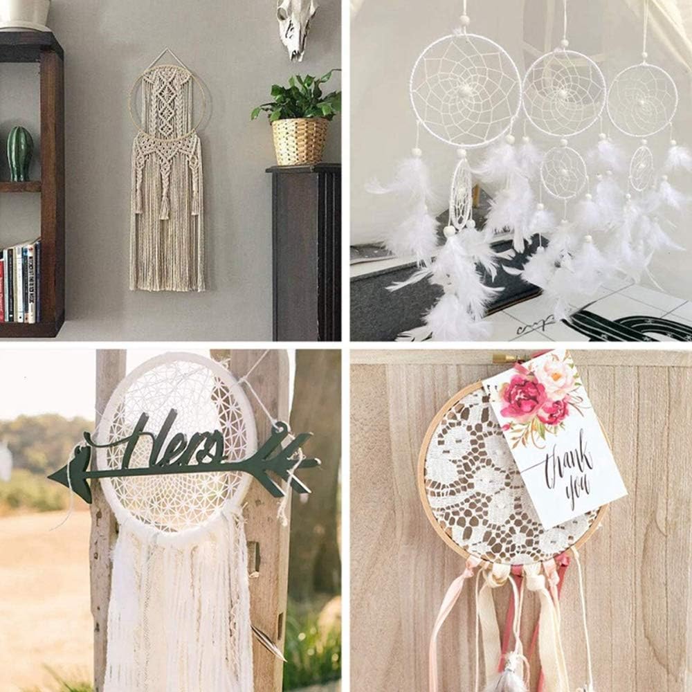 12pcs Bamboo Floral Hoop Wreath Set for DIY Crafts