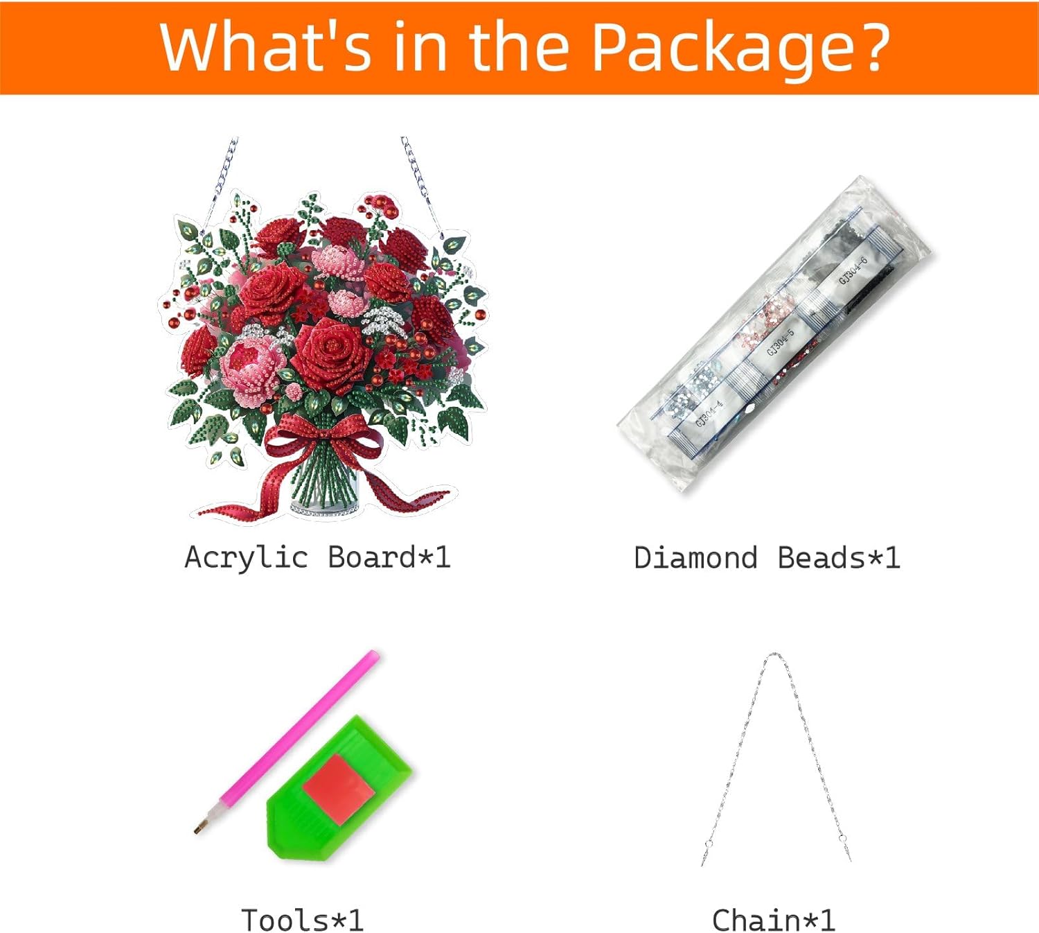 VODAPYC Rose Diamond Art Hanging Kit for Adults