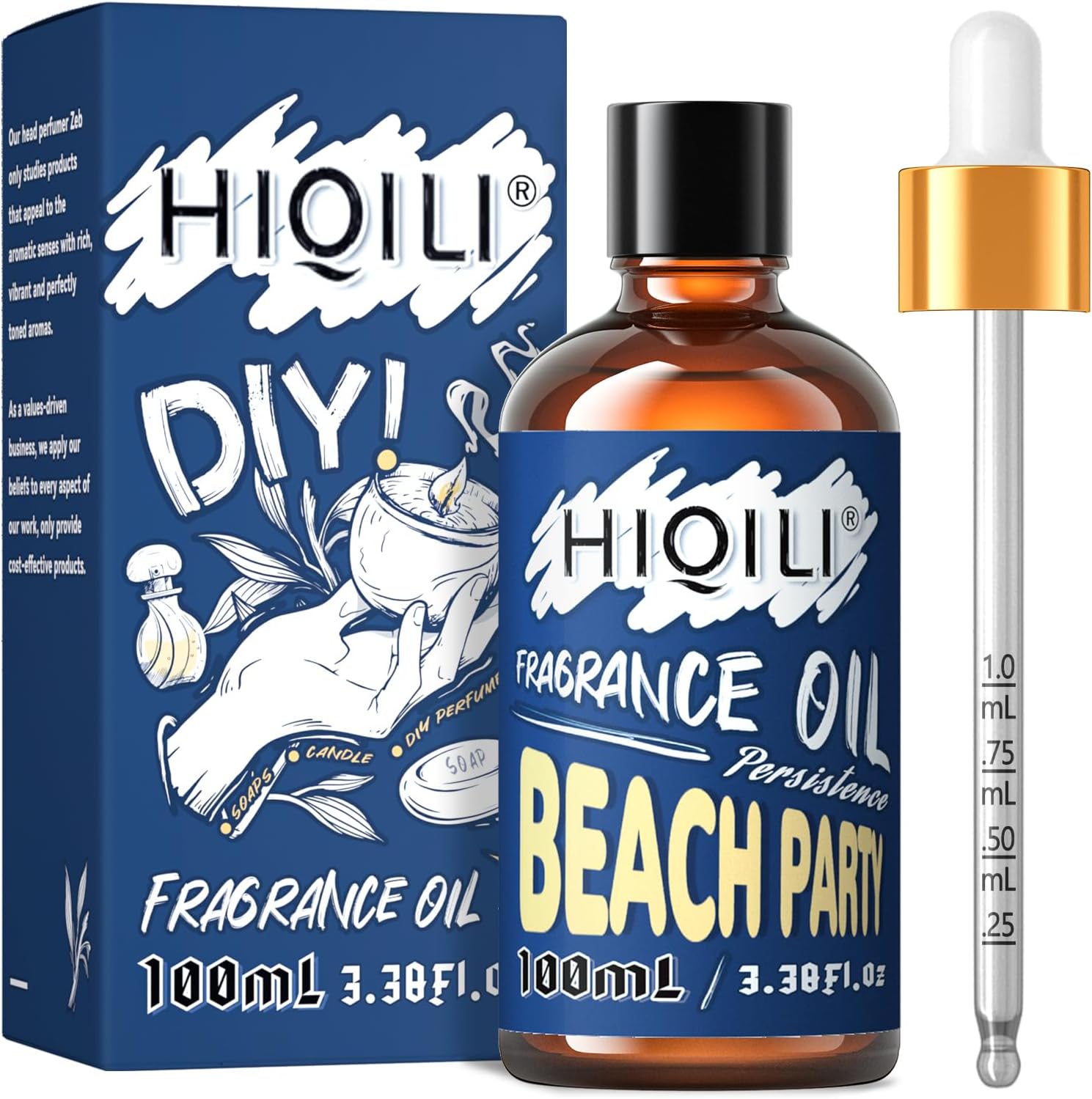 HIQILI Beach Party Fragrance Oil 100ml for Diffusers and Candle Making