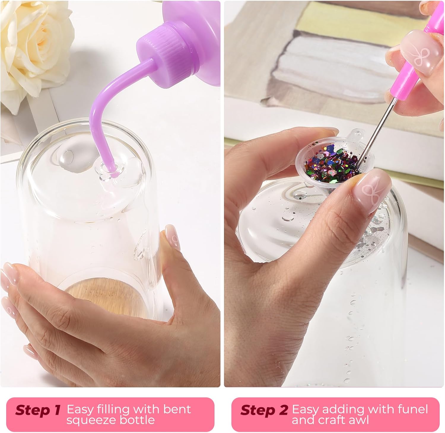 Rainbow Glitter Snow Globe Tumbler Kit