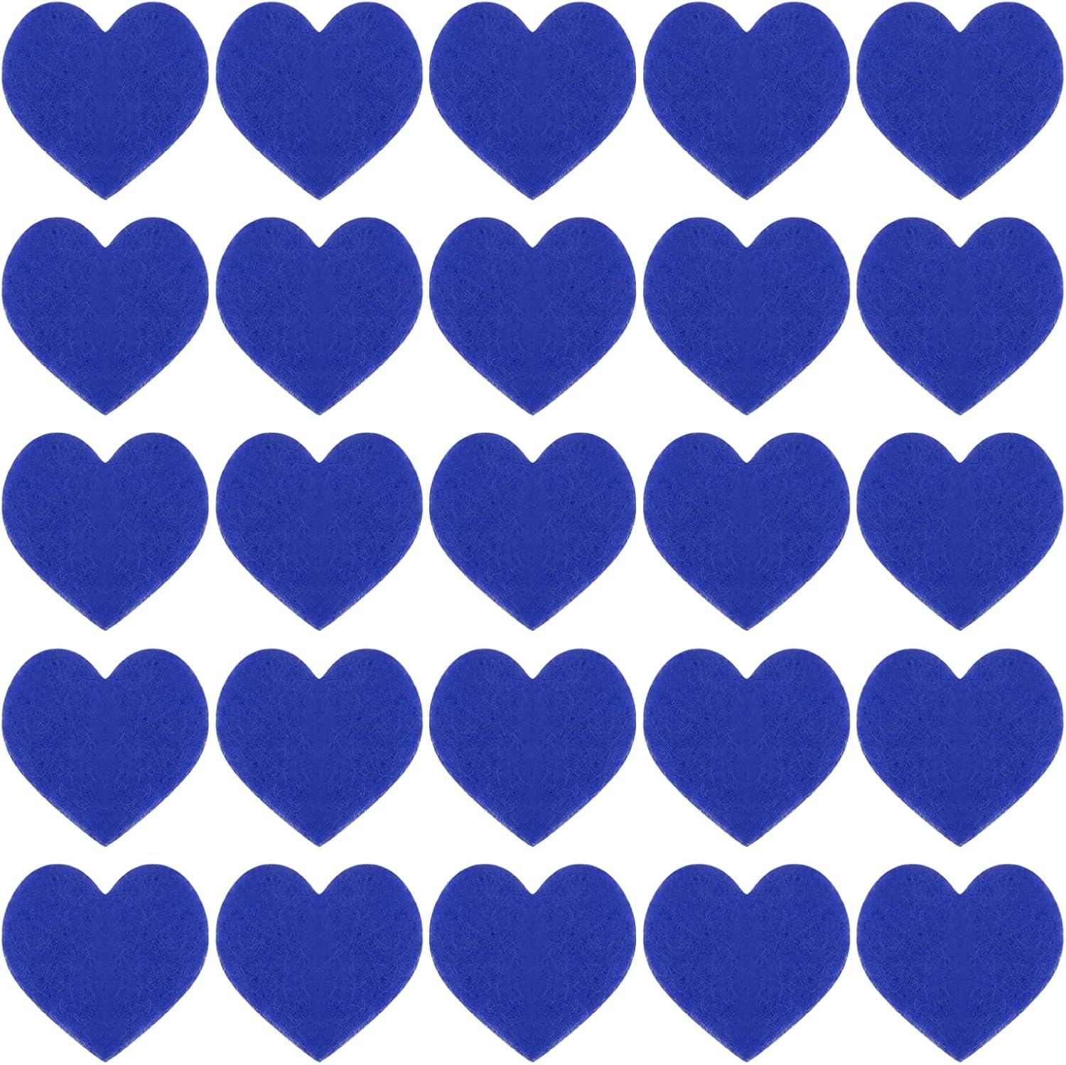 MECCANIXITY Felt Heart Pom Pom 3 Inch Blue Pack of 100