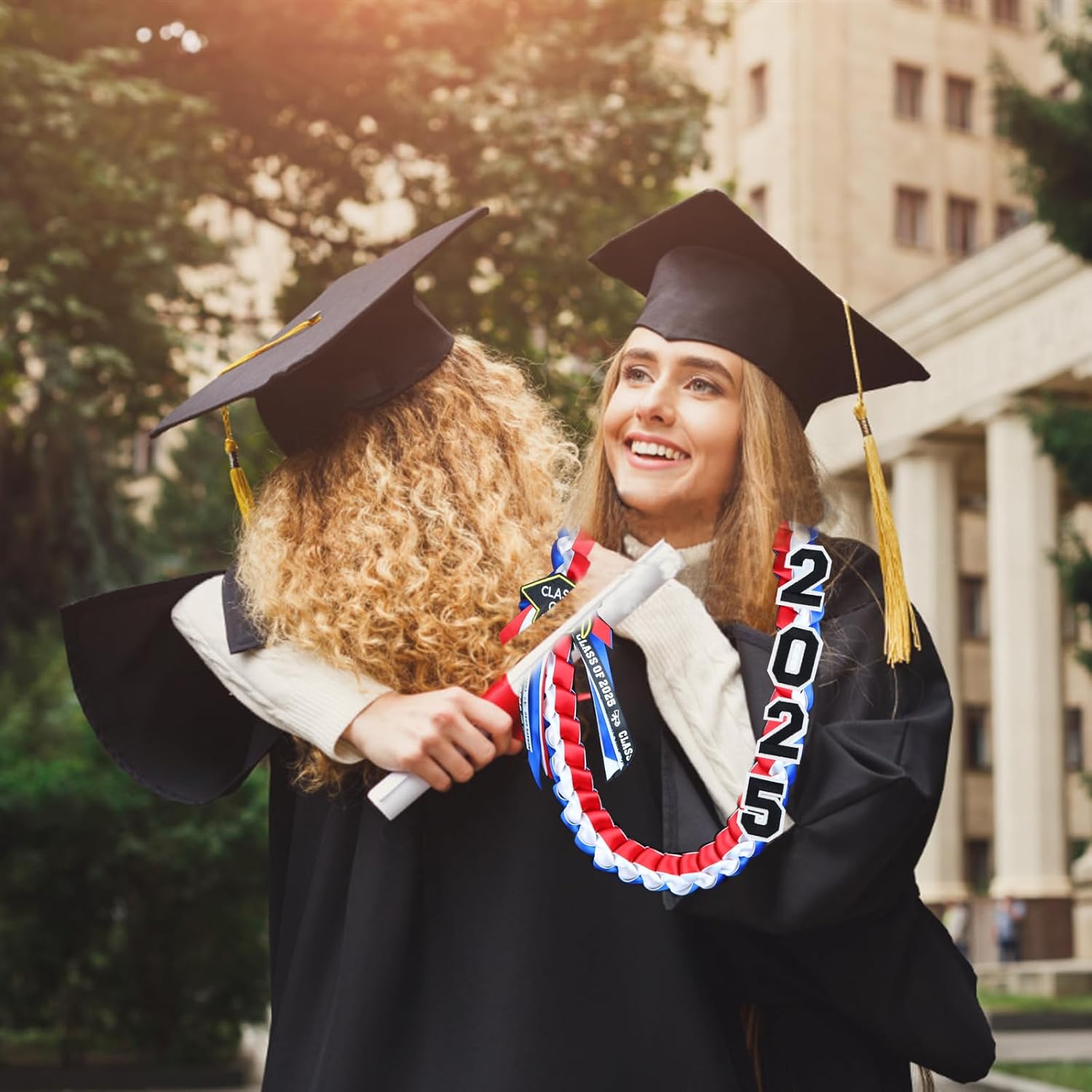 2025 Graduation Honor Ribbon Lei Braided Necklace