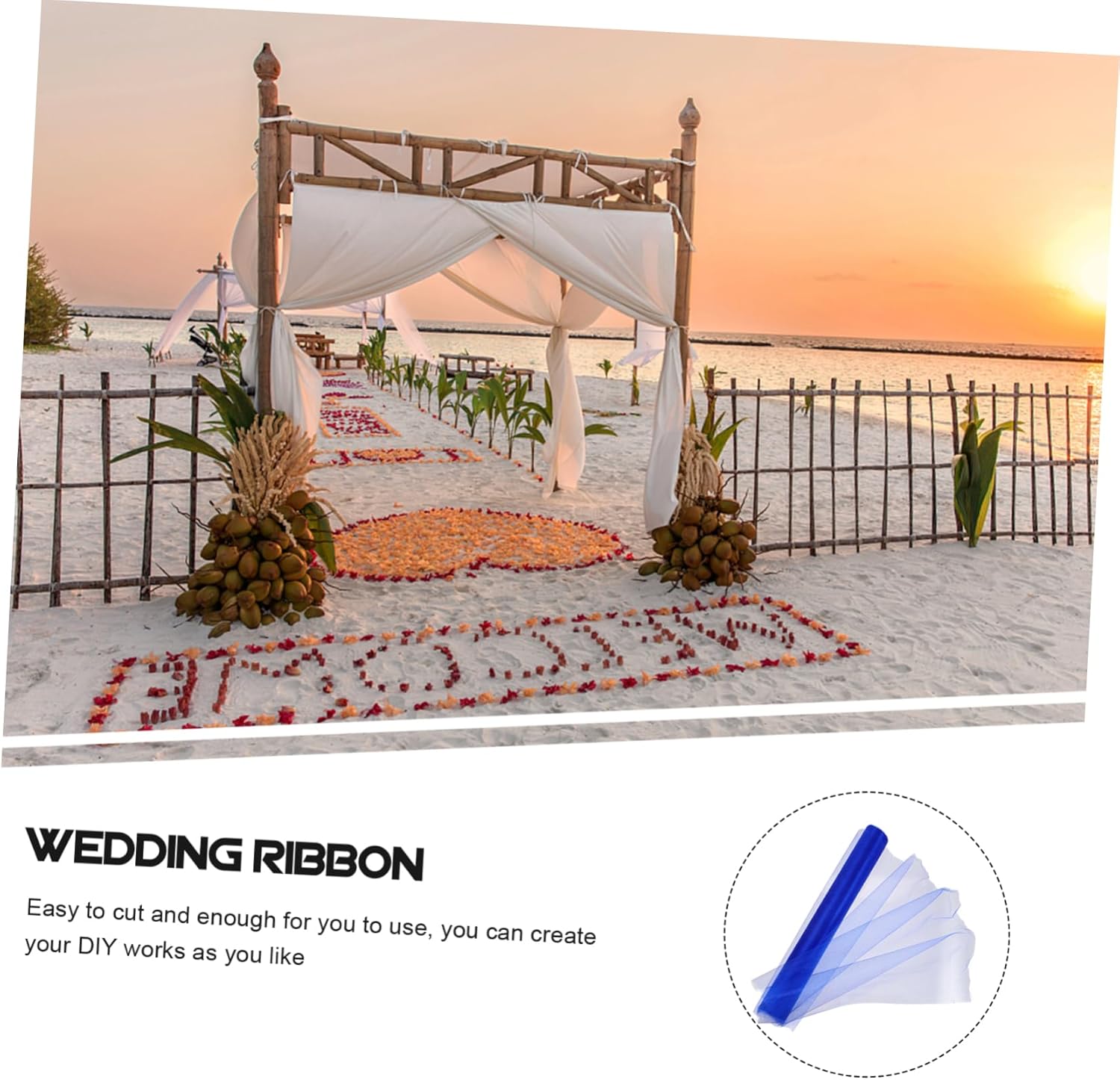 DIY Craft Gauze Ribbon Mesh Wedding Aisle Runner Decor