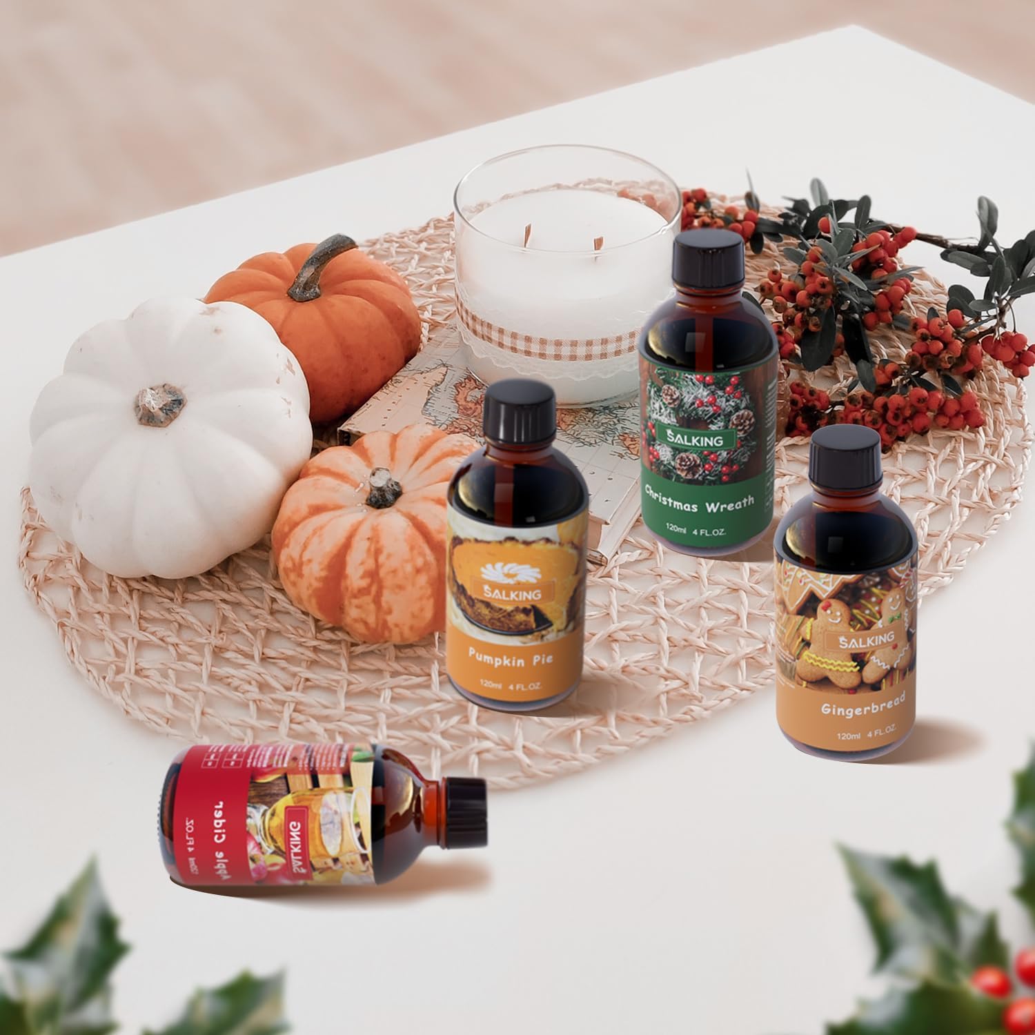 SALKING Gingerbread Fragrance Oil 120ml for Candle Diffuser and Soap Making