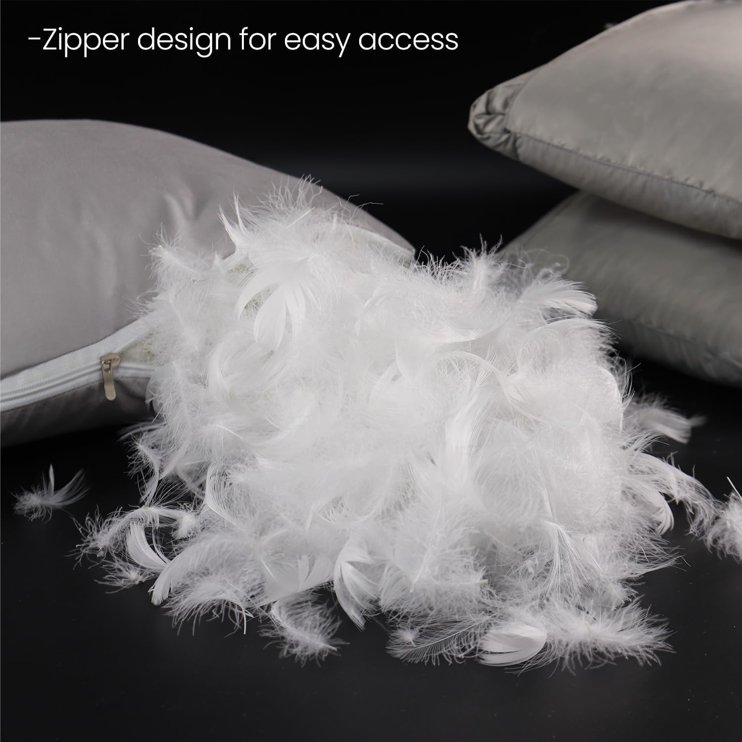 MOOX Down Feather Pillow Filling 2LB White
