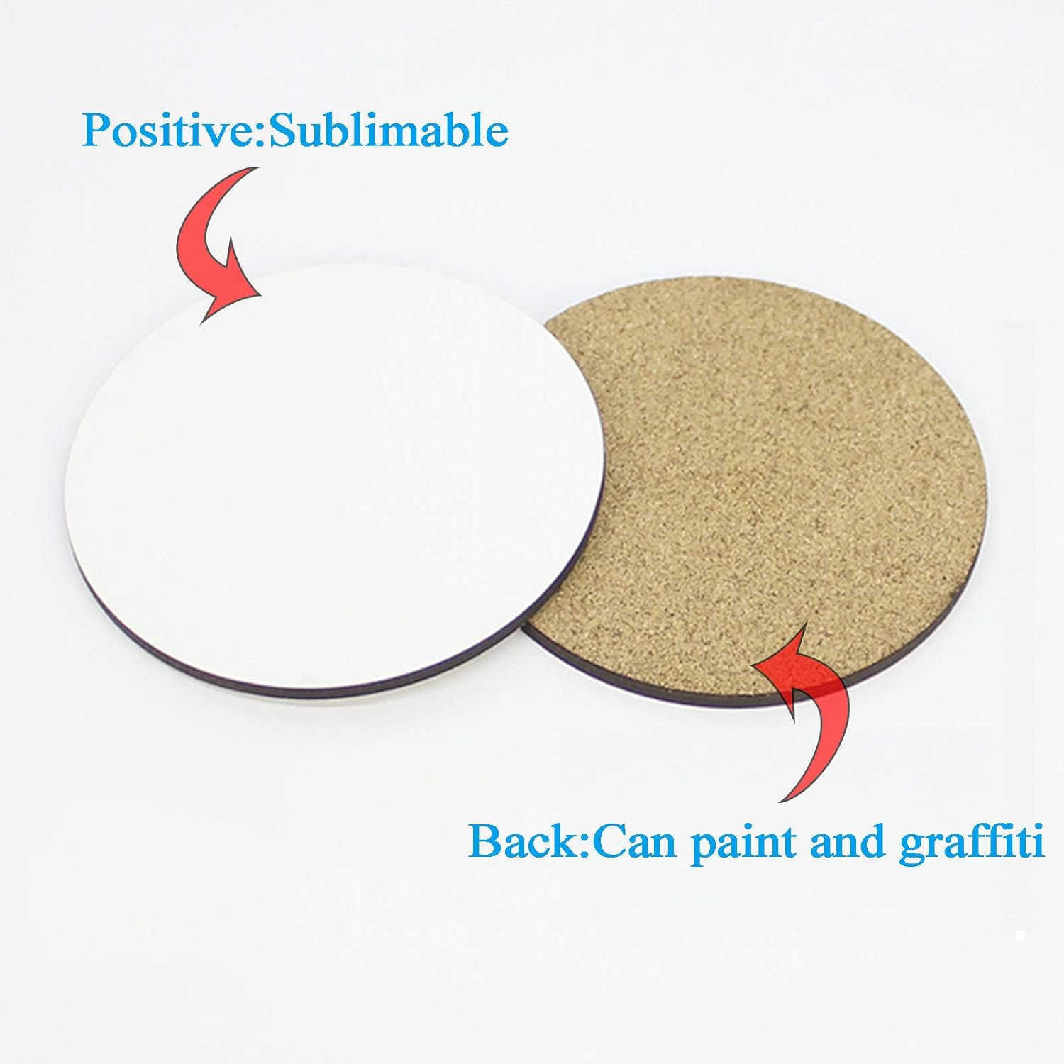 20 Pcs 35 Inch MDF White Sublimation Drink Coasters