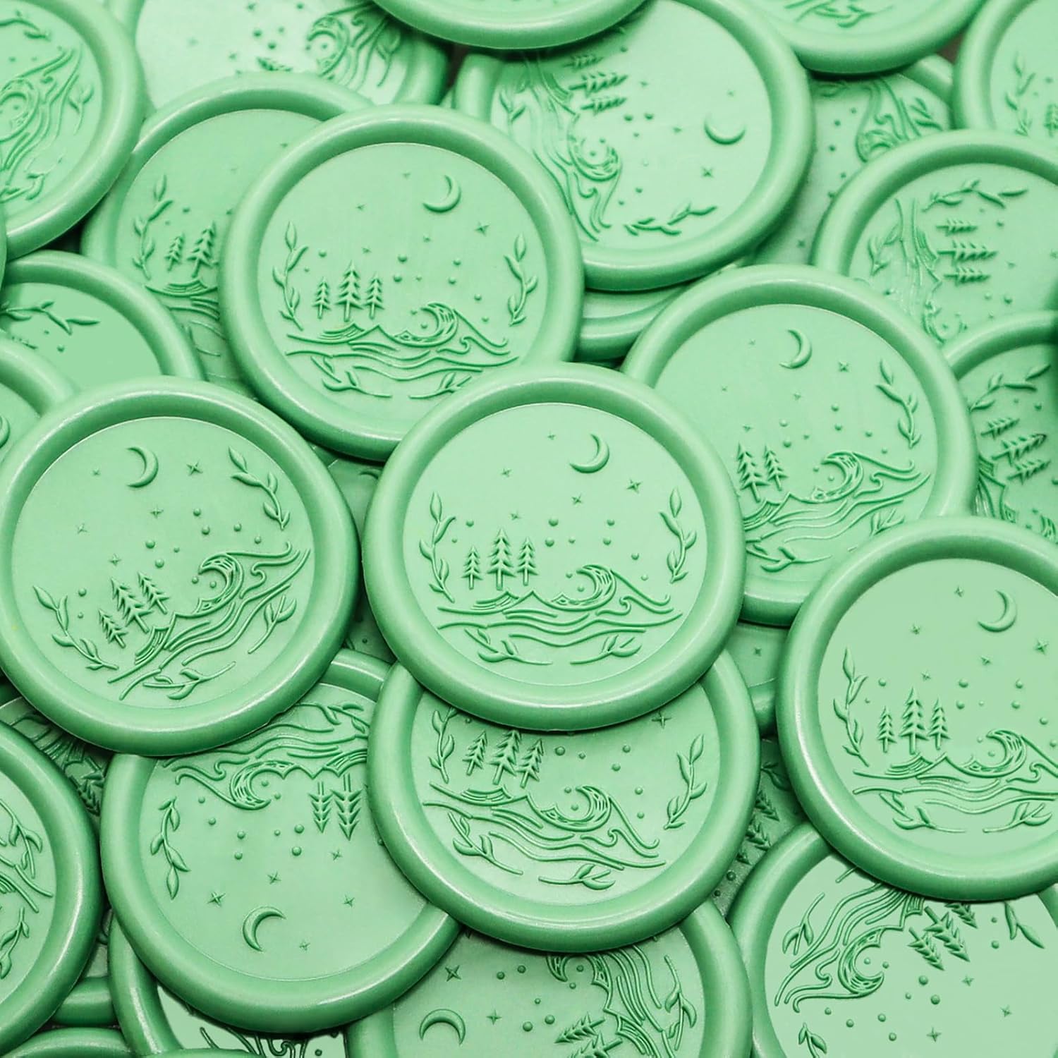 QINGNING Wax Seal Sticker 50Pcs for Envelopes and Invitations