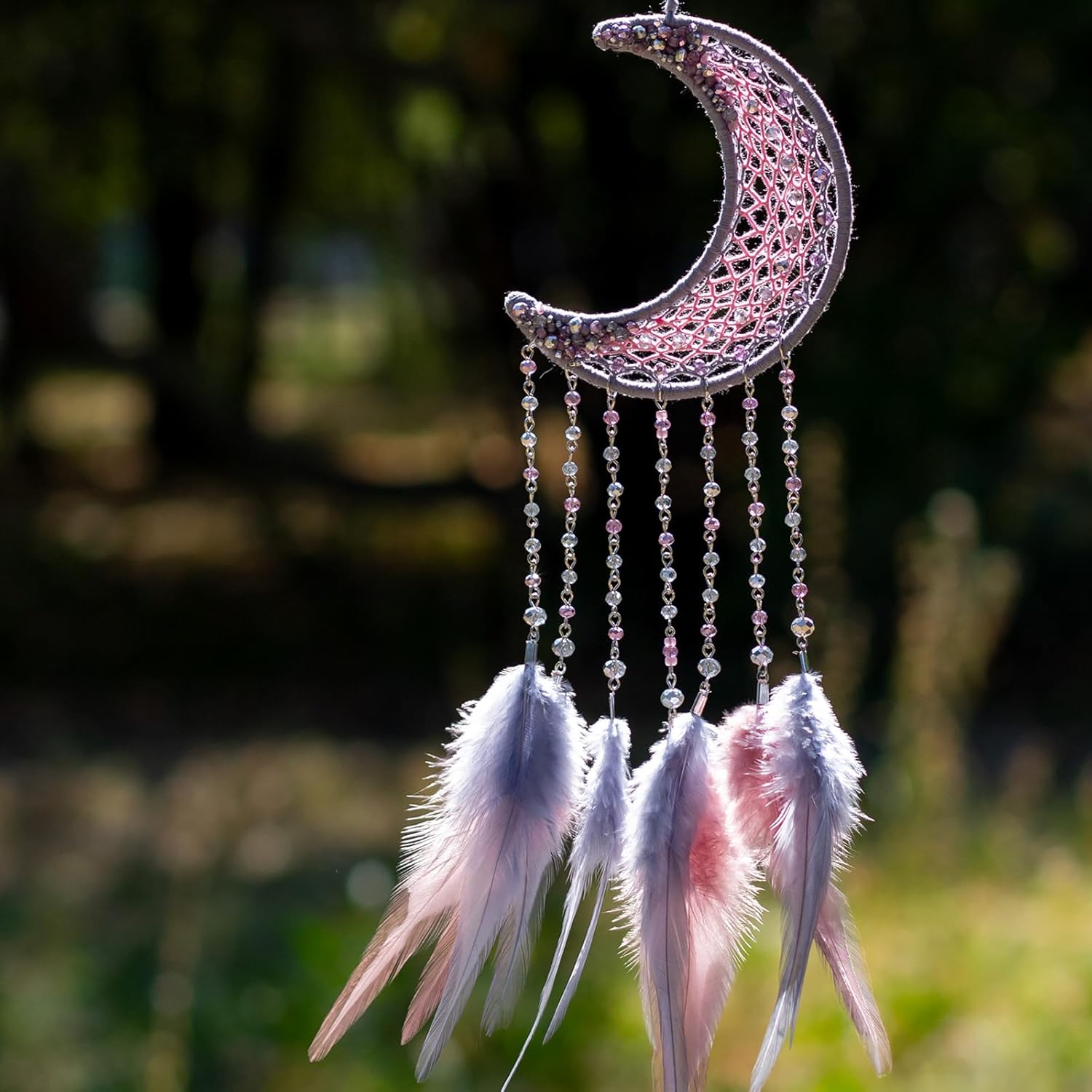 PATIKIL 2 Inch Gold Dream Catcher Hoop Rings 4 Pcs