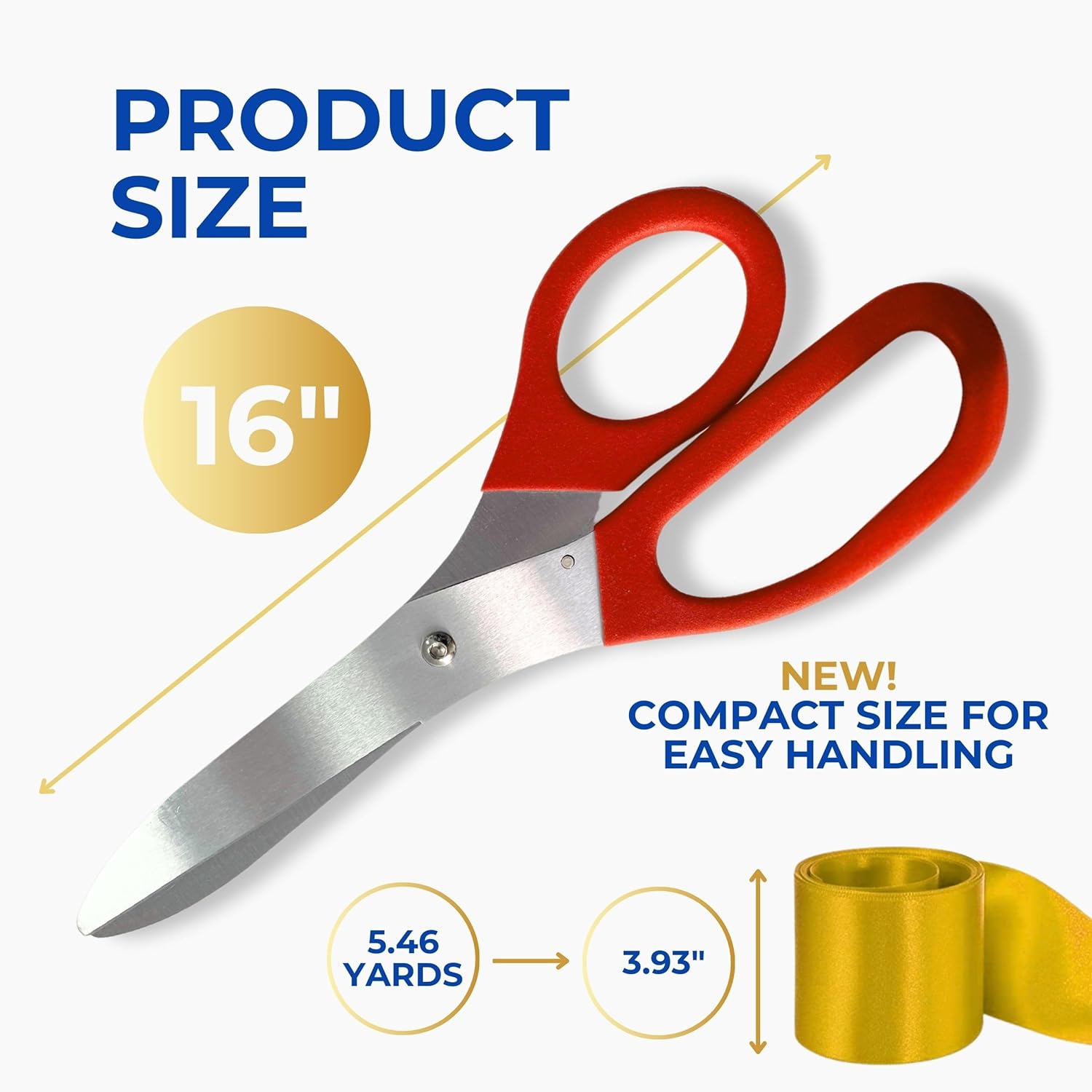 Grand Opening Ribbon Cutting Kit - Red Gold Scissors