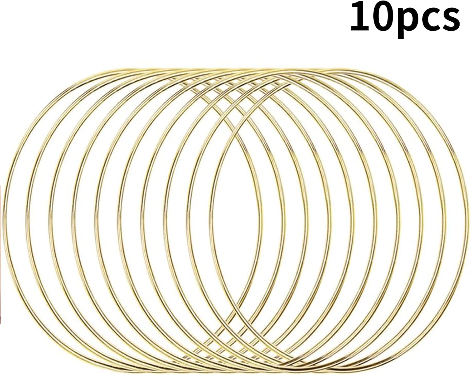 Coceca 10pcs 6 Inch Gold Metal Rings for Crafts