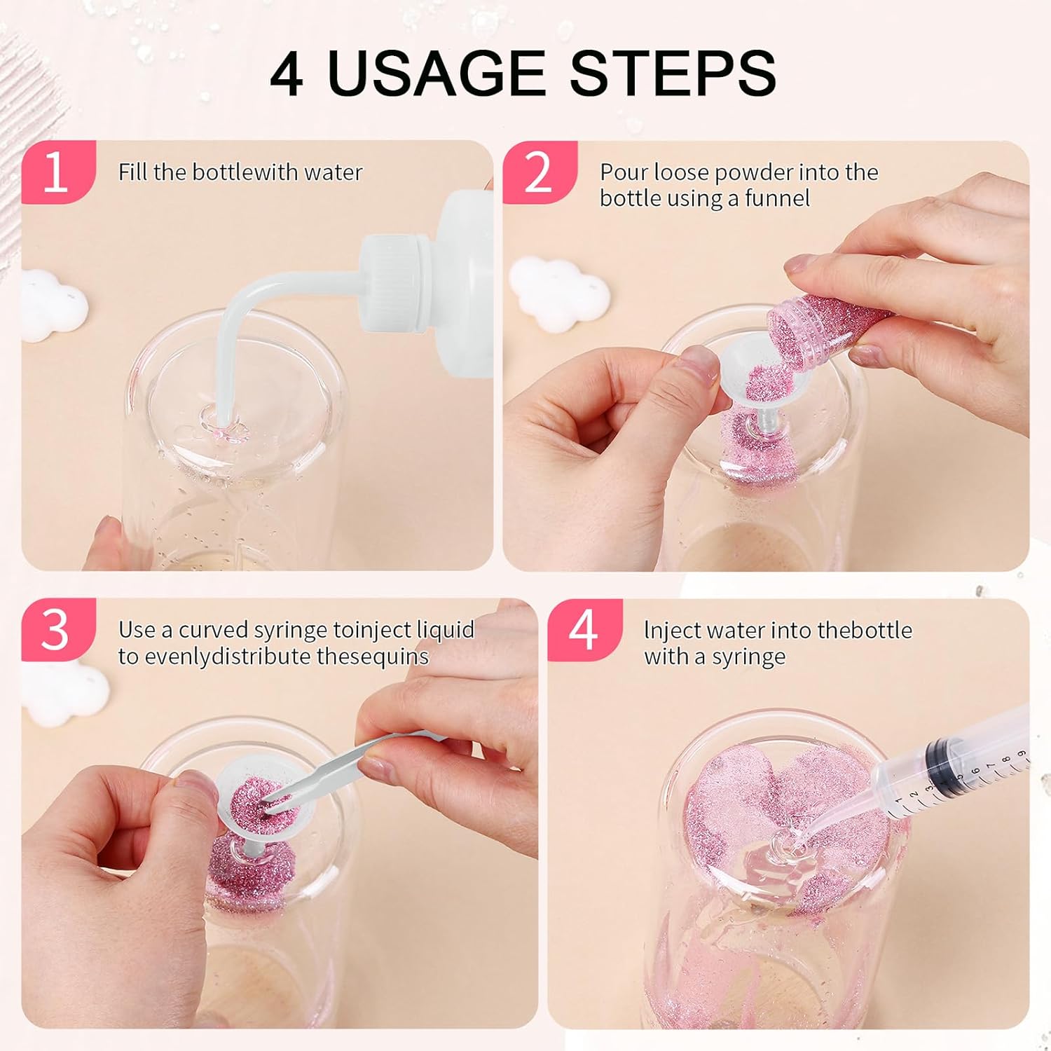 6 Pcs Snow Globe Tumbler Making Kit DIY Supplies