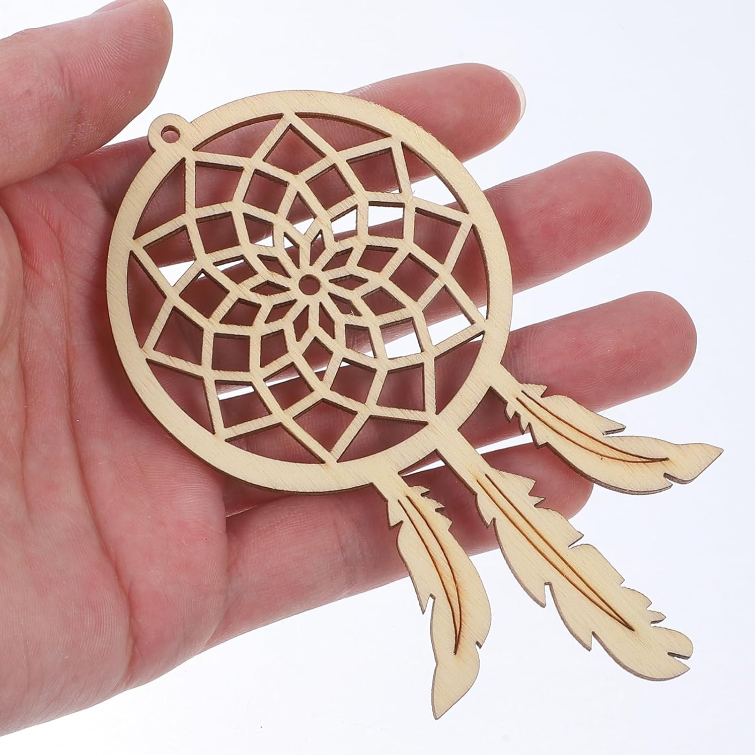 Garneck 20 Pcs Mini Dream Catcher Wood Craft DIY Kit