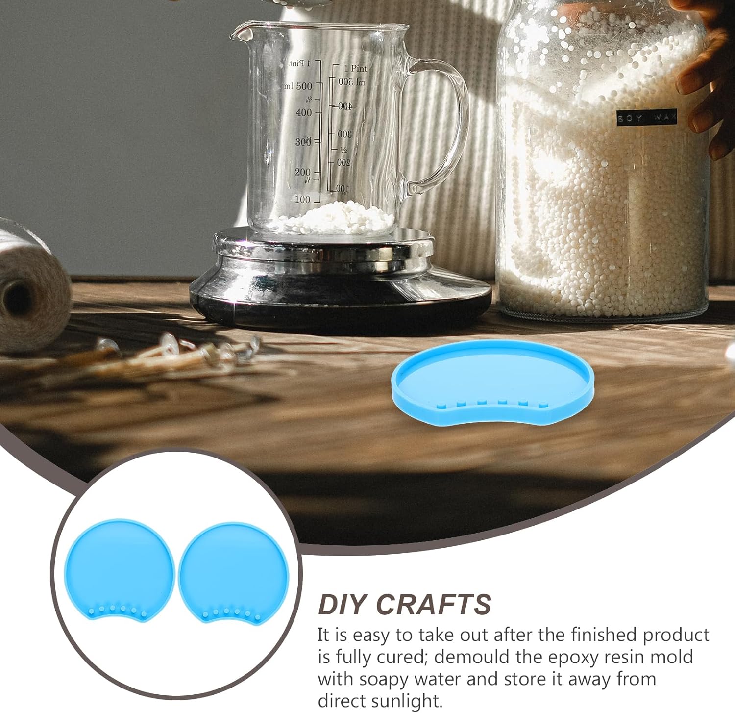 VICASKY 2pcs Mouse Ears Headband Silicone Molds DIY Crafting Supplies