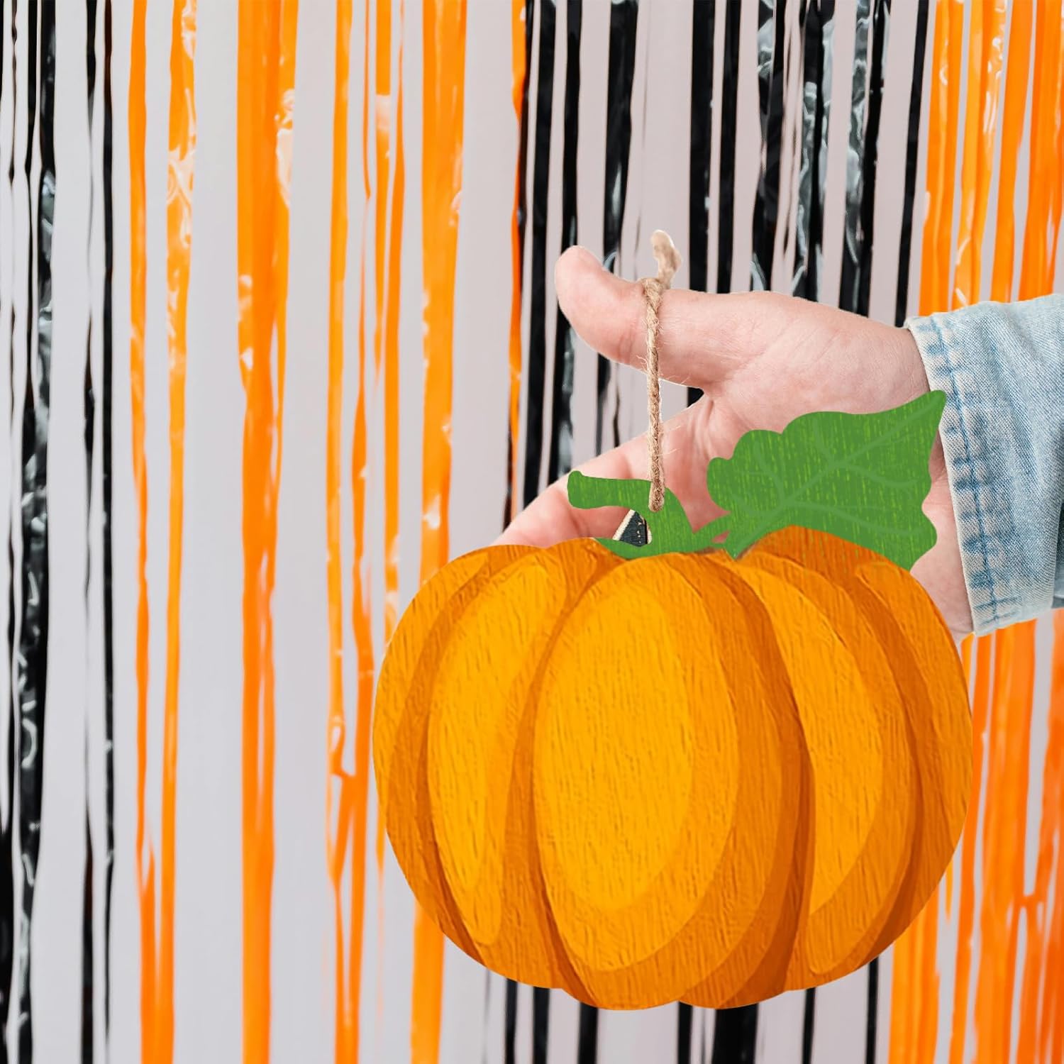 7 Inch Unfinished Wooden Pumpkins Set of 10