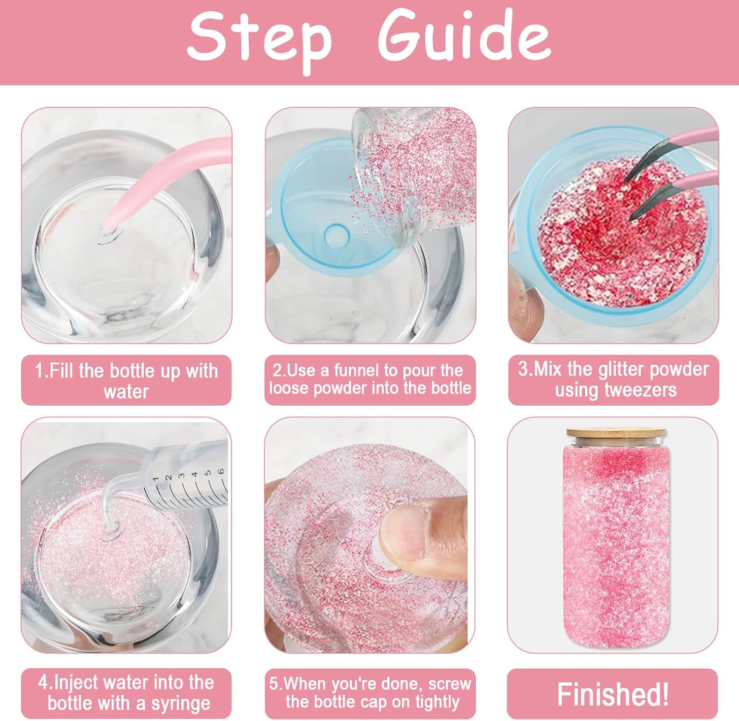 Newivi 15-Piece Snow Globe Tumbler Craft Kit