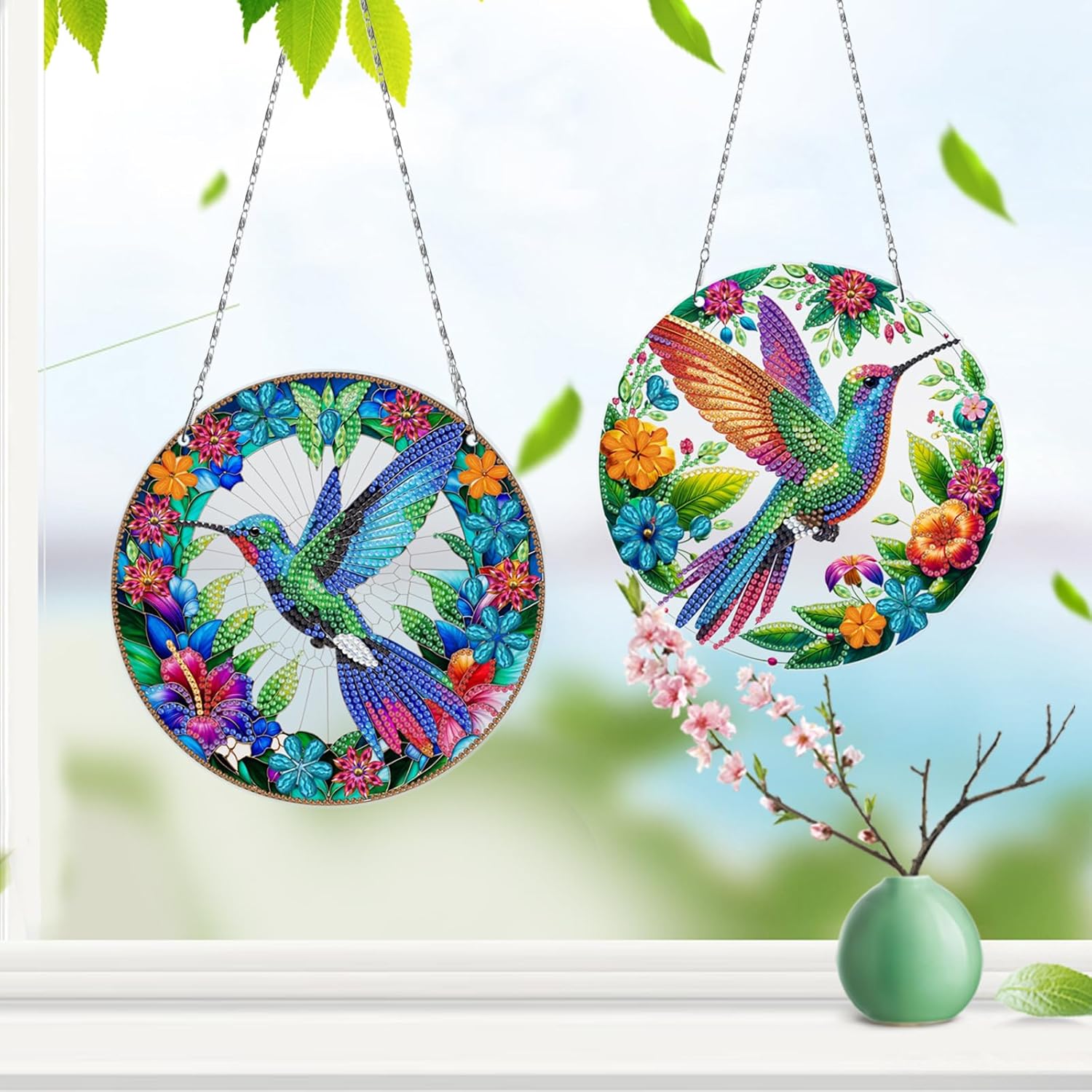 3 Pcs Gem Art Hummingbird Suncatcher DIY Kit