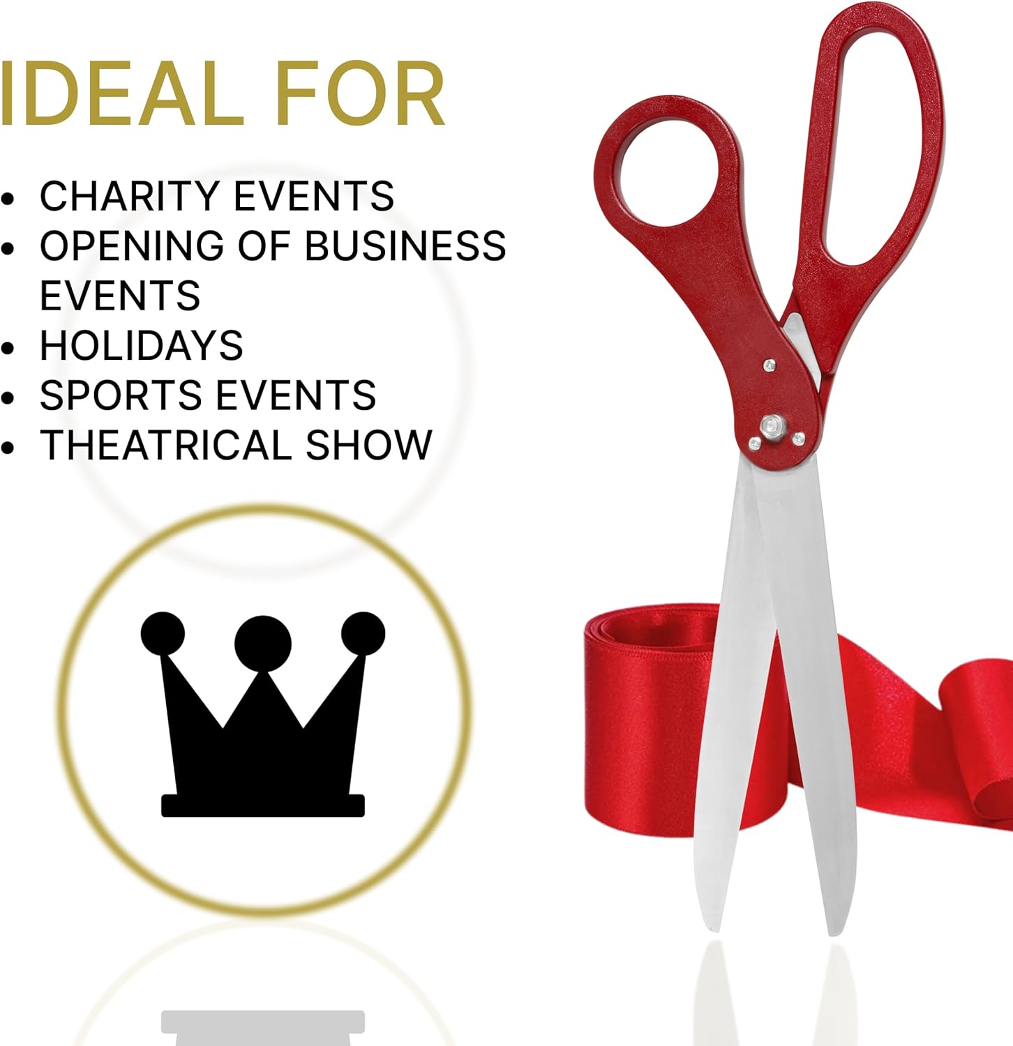 Big Ribbon Cutting Ceremony Kit 30 Inch Red Scissors