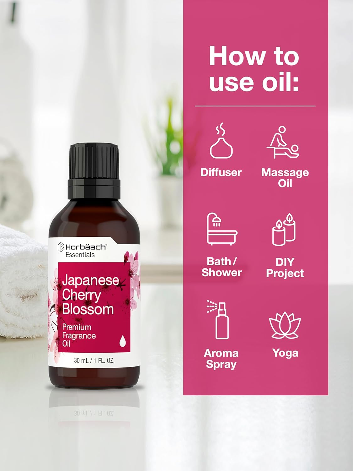 Horbach Japanese Cherry Blossom Fragrance Oil 1 Fl Oz