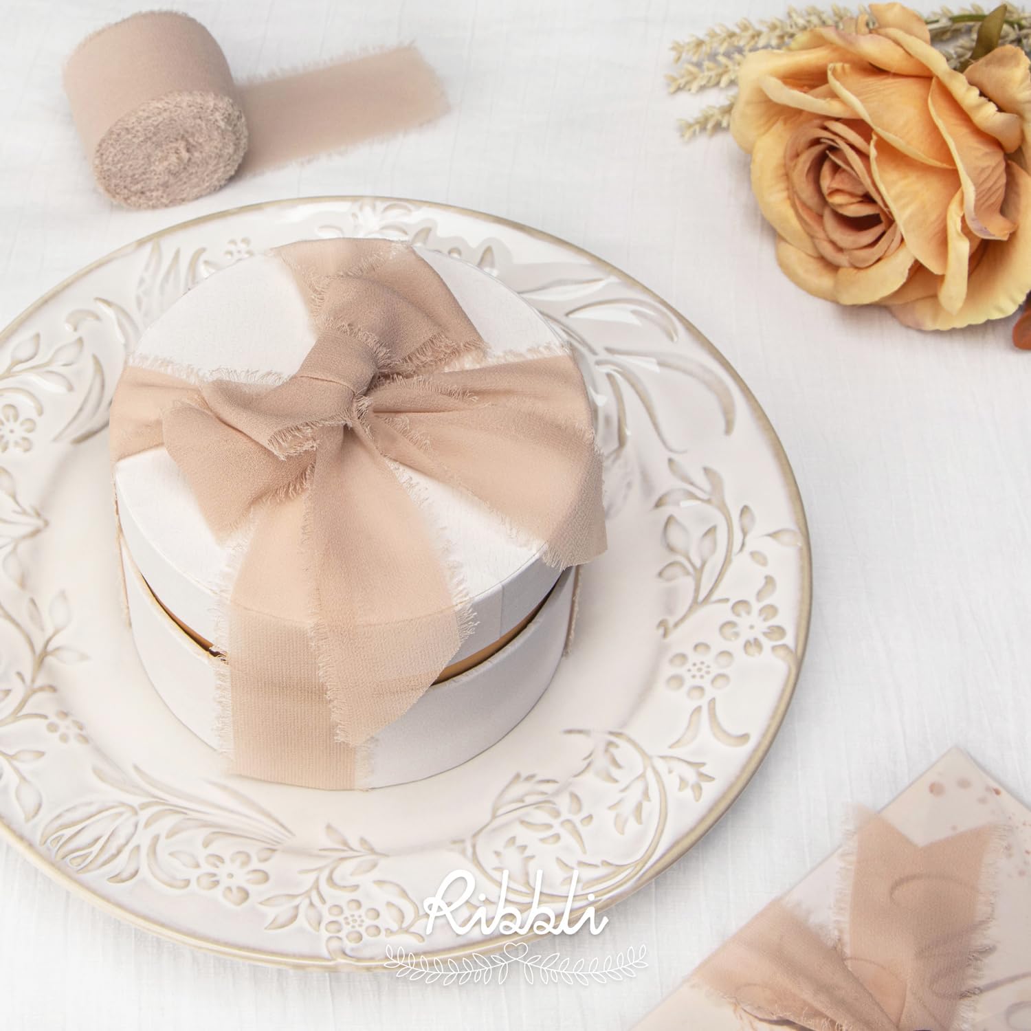 Ribbli Chiffon Silk Ribbon 15 Inch x 30 Yard
