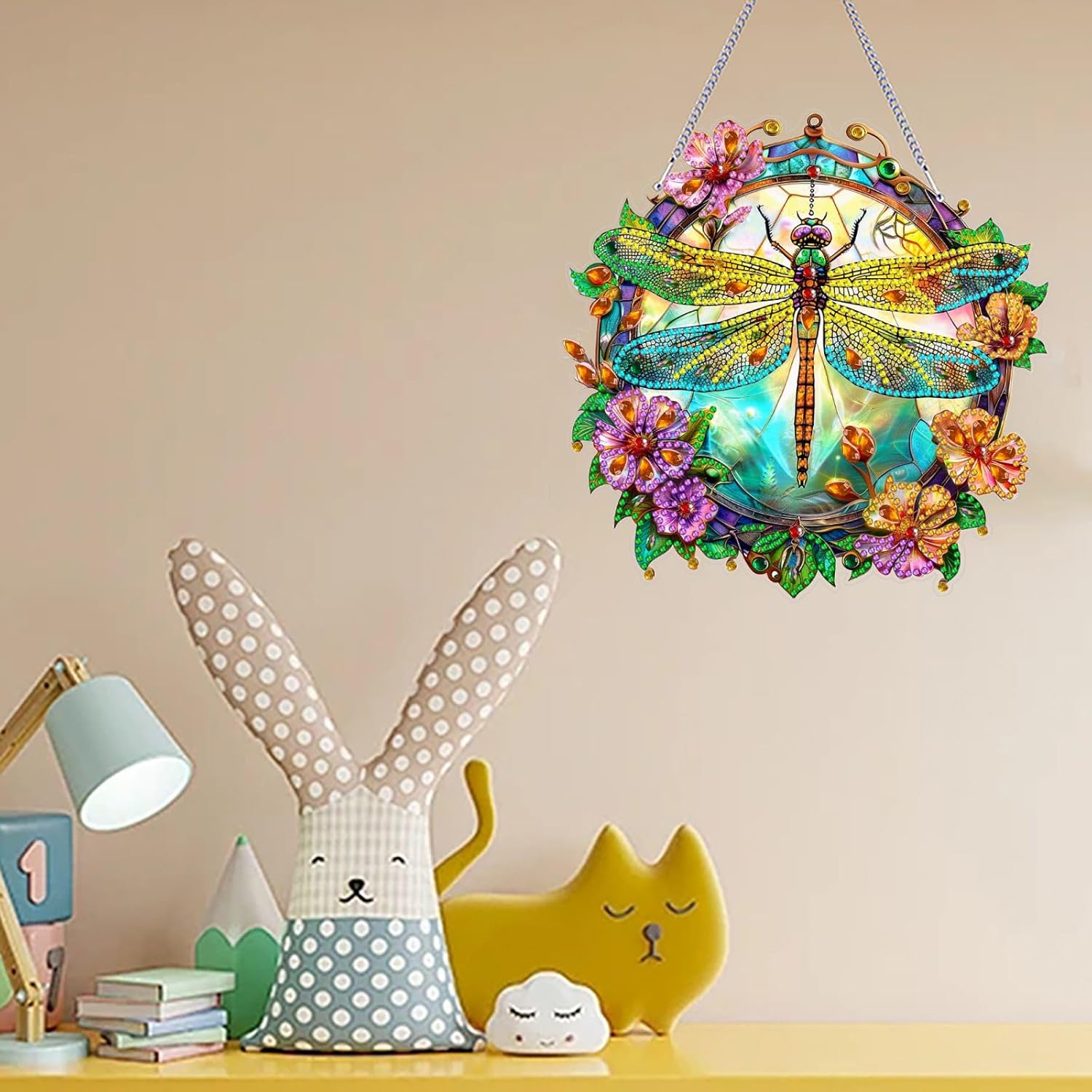 DIY Diamond Art Pendant Ornament with Chain