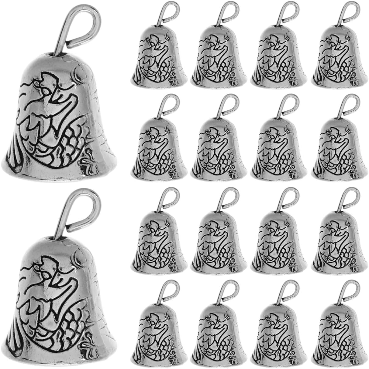 Kisangel Antique Silver Jingle Bells 30pcs
