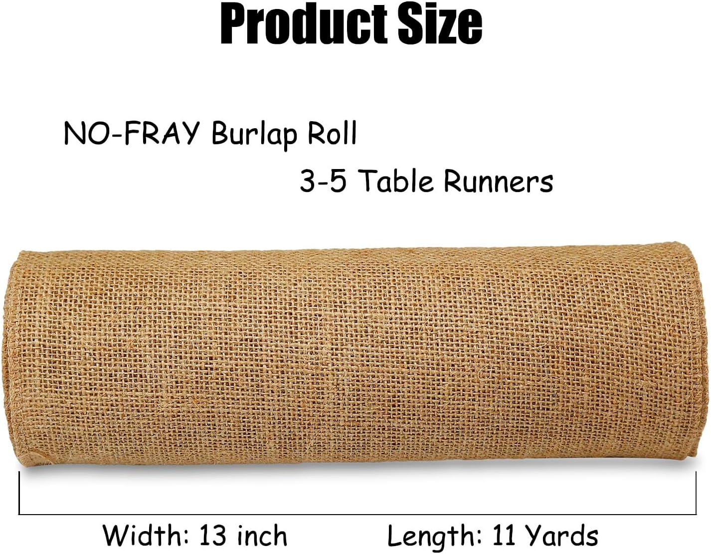 OZXCHIXU Burlap Fabric Roll 13 Wide x 11 Yards
