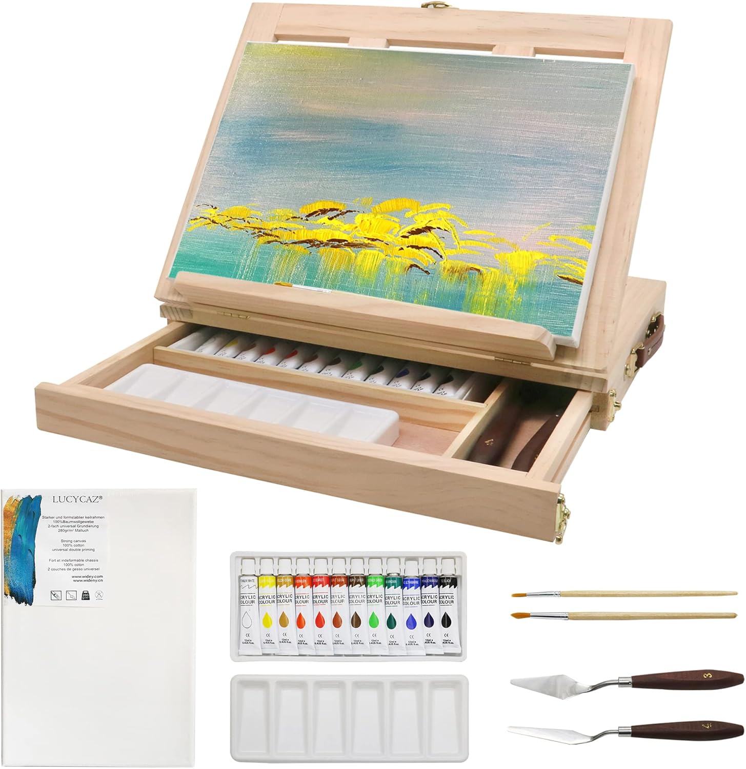 LUCYCAZ Art Easel Set for Kids and Artists