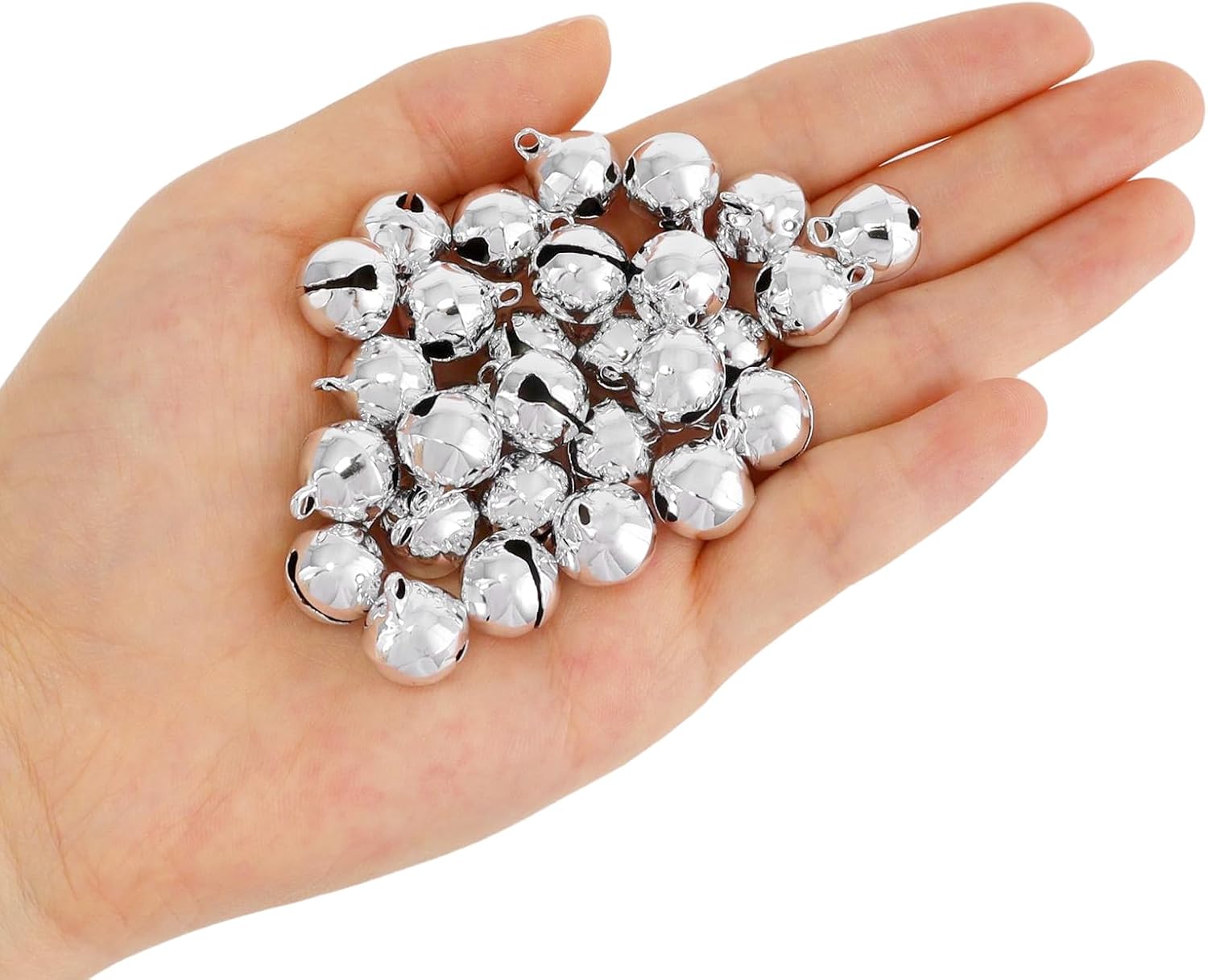 12 Inch Silver Jingle Bells 120 Pcs Craft Decor Items