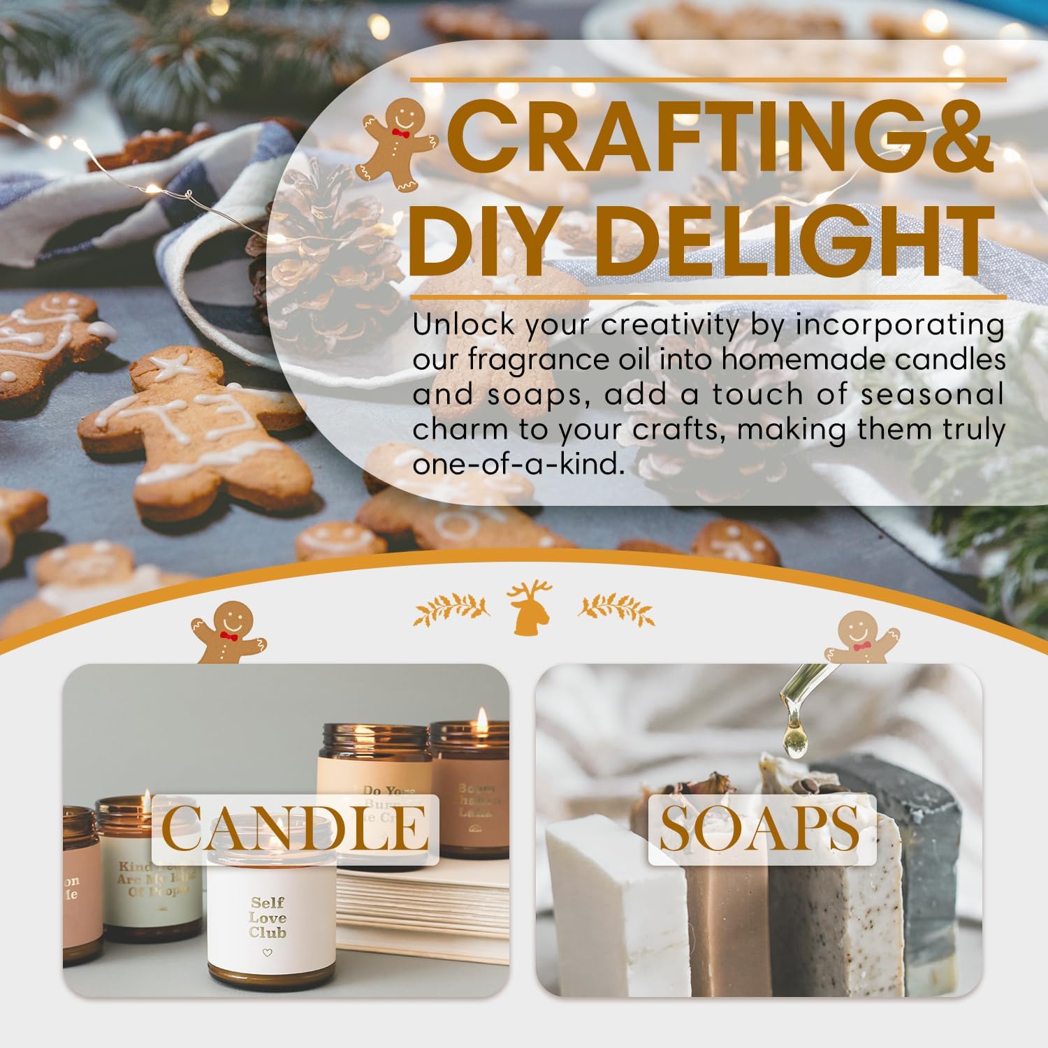 SALKING Gingerbread Fragrance Oil 120ml for Candle Diffuser and Soap Making