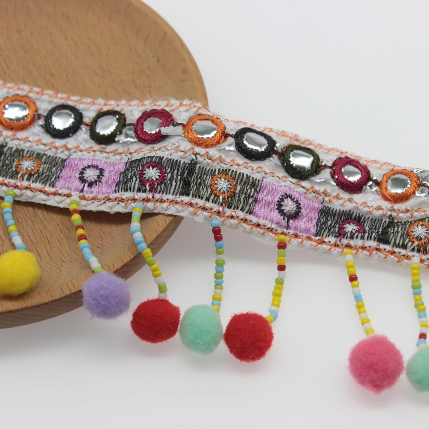 Yalulu Rainbow Fringe Trim for DIY Crafts and Sewing Projects