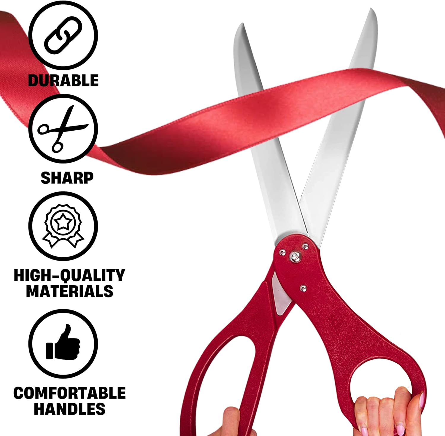 Giant Red Ribbon Cutting Ceremony Scissors 25 Inch Kit