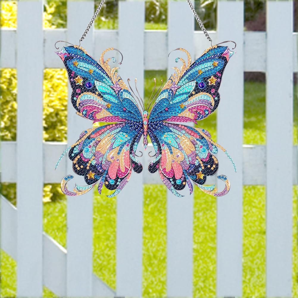 Charming Butterfly Diamond Art Kit 5D Crystal Hanging Ornament