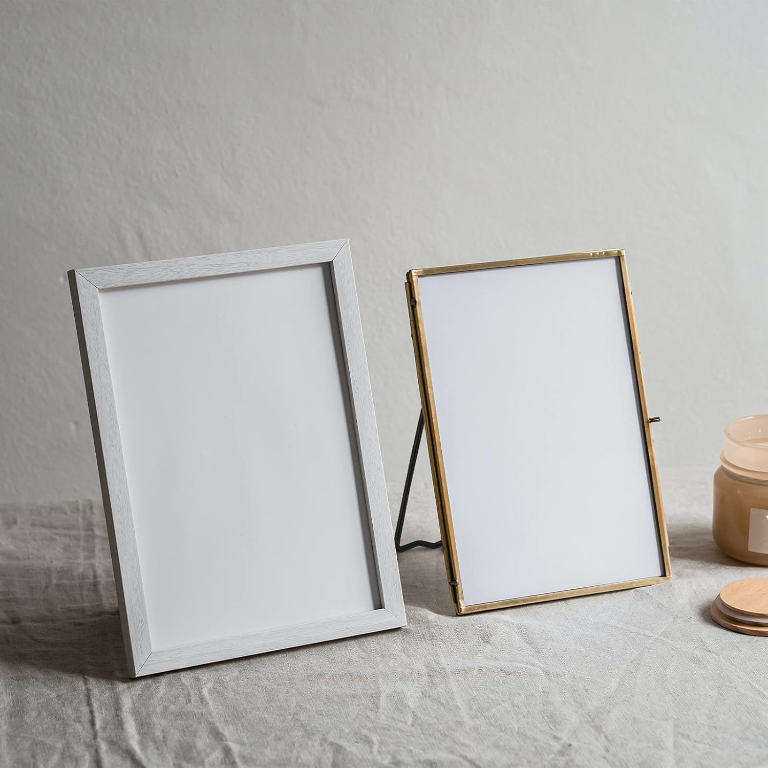 Jersvimc 4Pcs Black Frame Easel Back Stand for Art Display