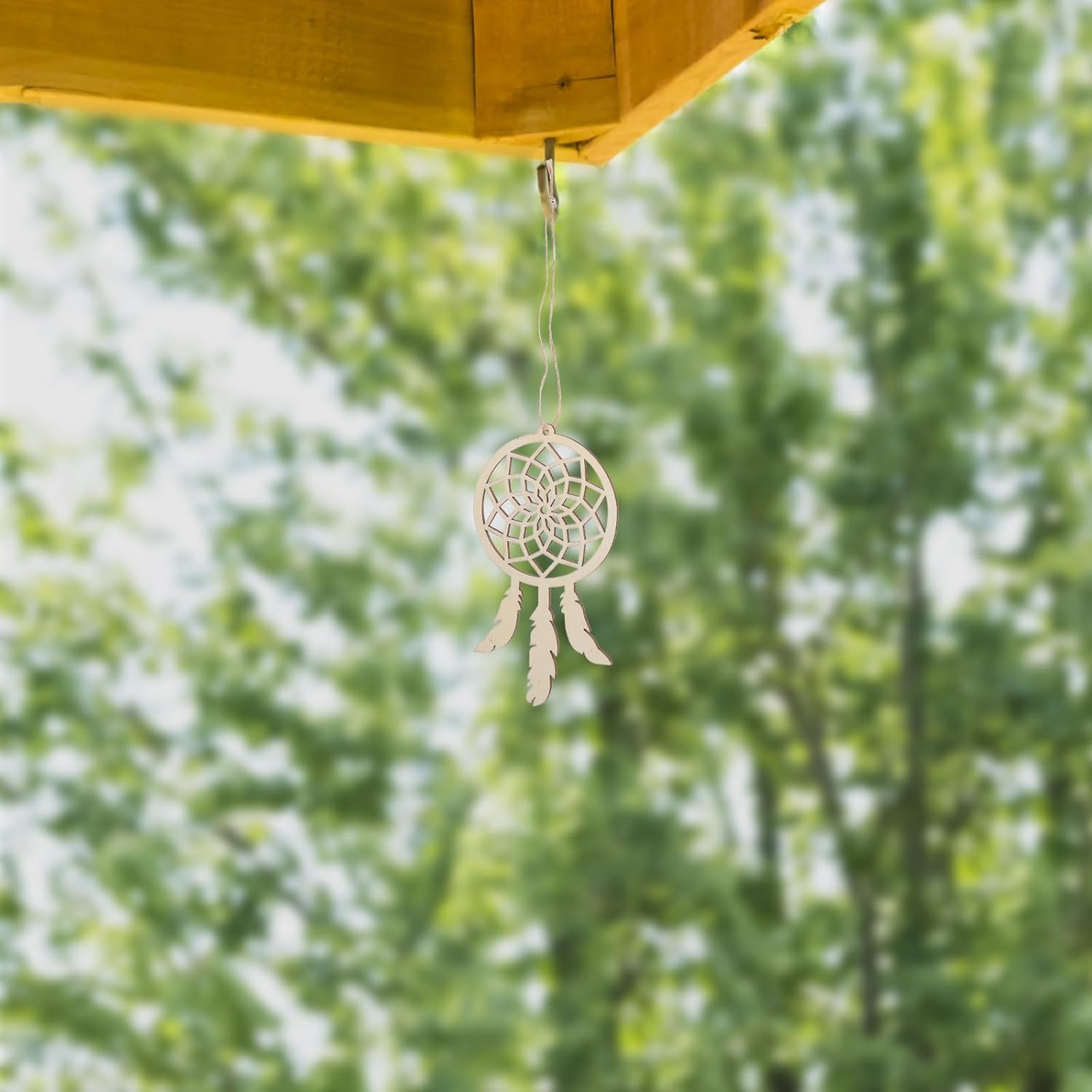 Garneck 20 Pcs Mini Dream Catcher Wood Craft DIY Kit