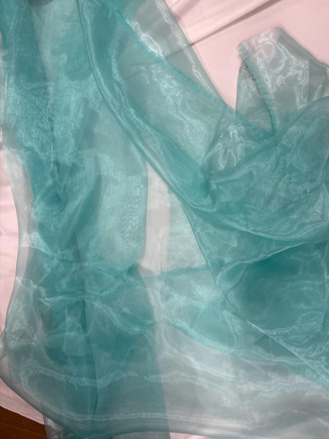 New Star Fabrics Aqua Sheer Organza - 10 Yards - Wedding DIY Use