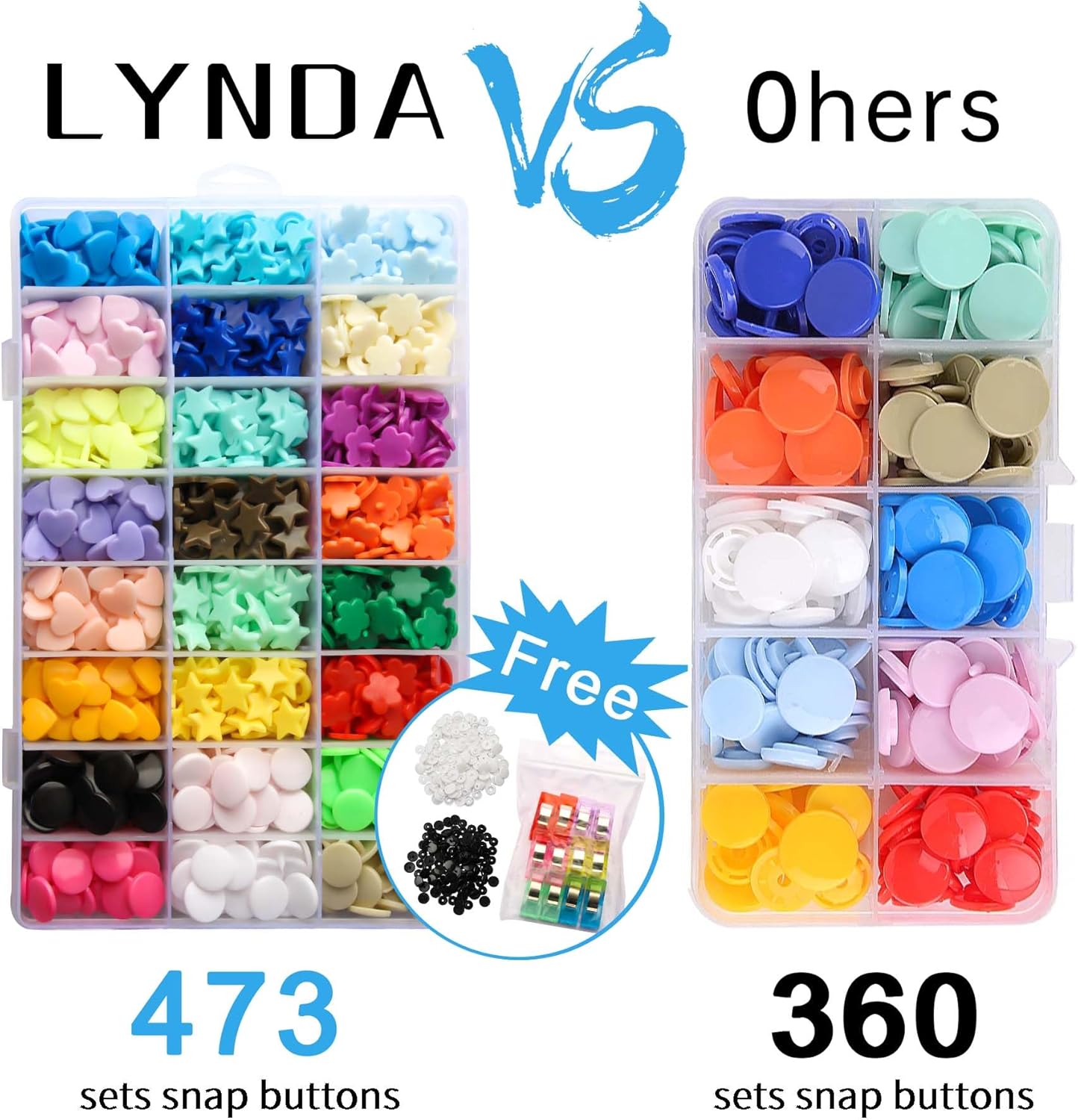 LYNDA Snaps and Snap Pliers Set 473 Pieces