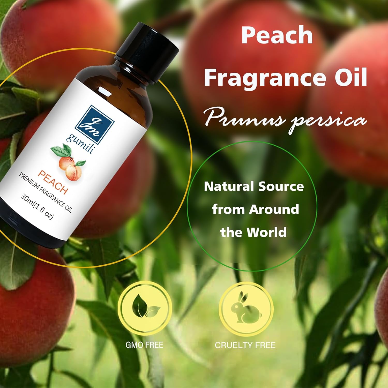 Peach Fragrance Oil for Candles Soaps and Diffusers 1 oz