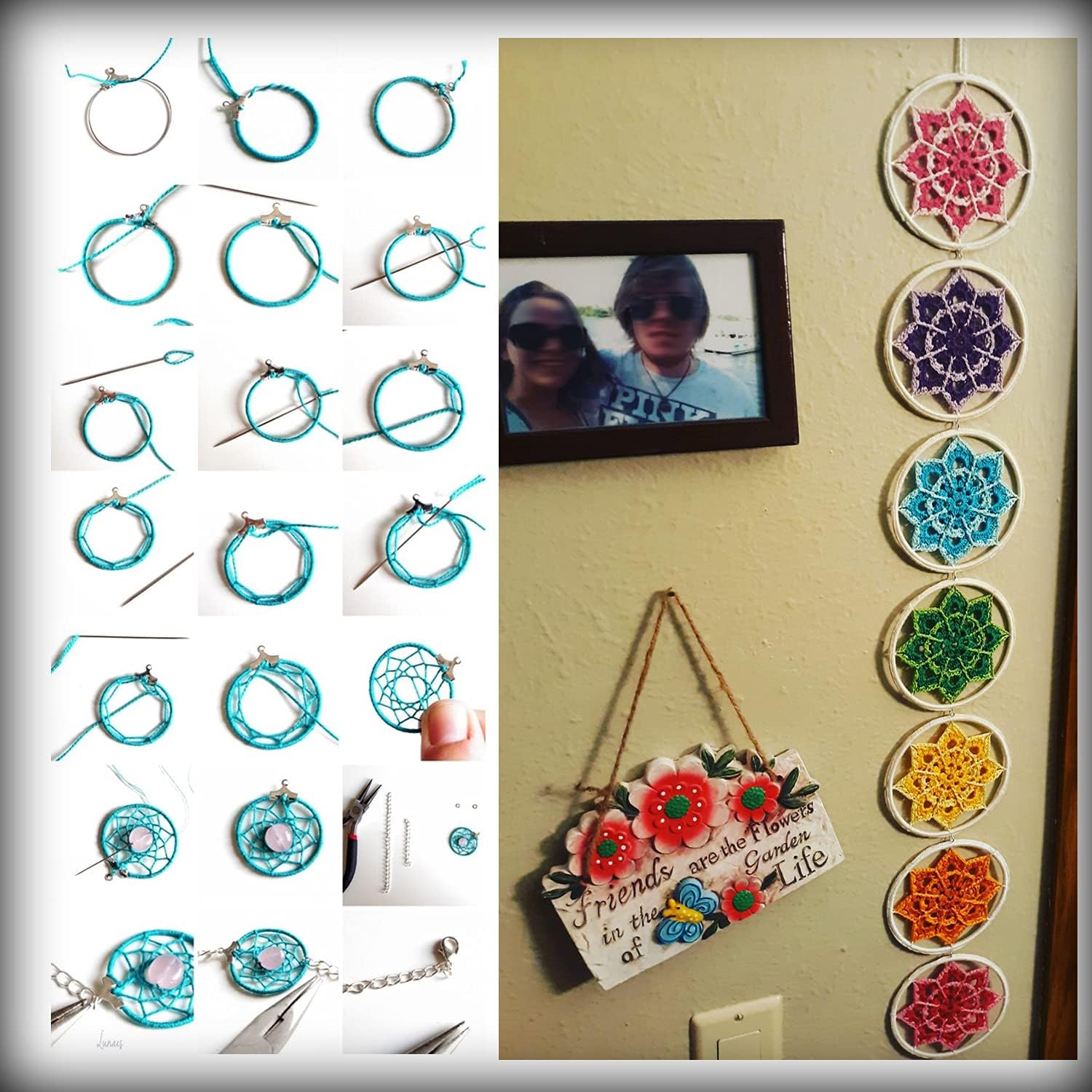 SUNTQ Macrame Hoops Ring for Dream Catcher Metal Crafts