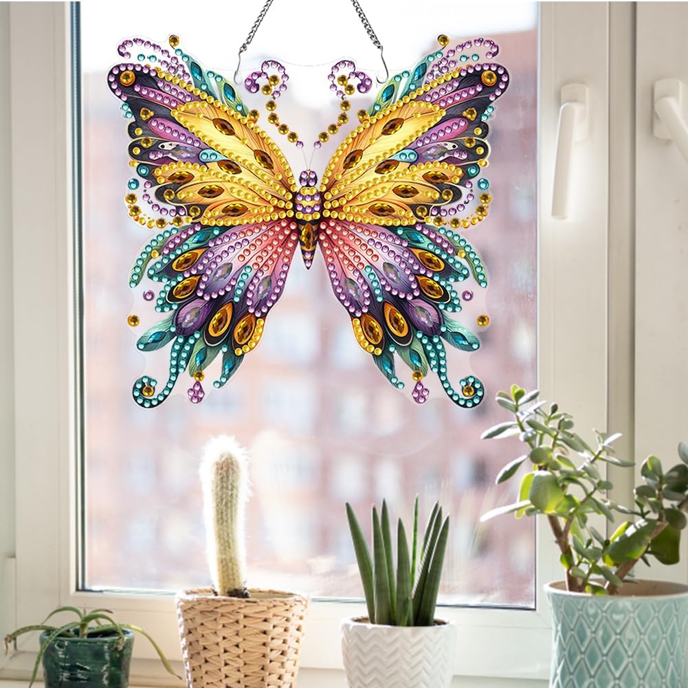 Beautiful Butterfly Owl Diamond Art Kit 5D Hanging Ornament