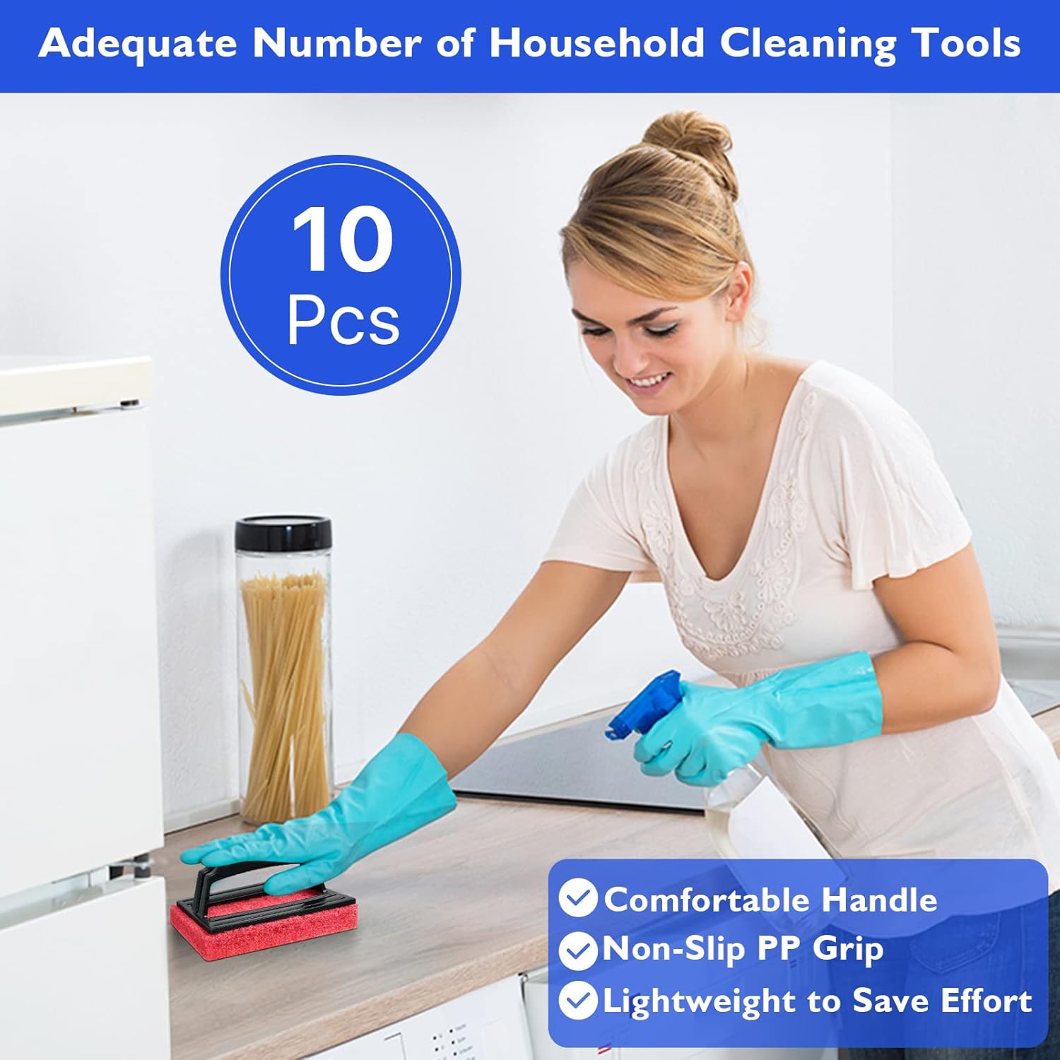 10 Pcs Screen Printing Scrub Pad with Handle