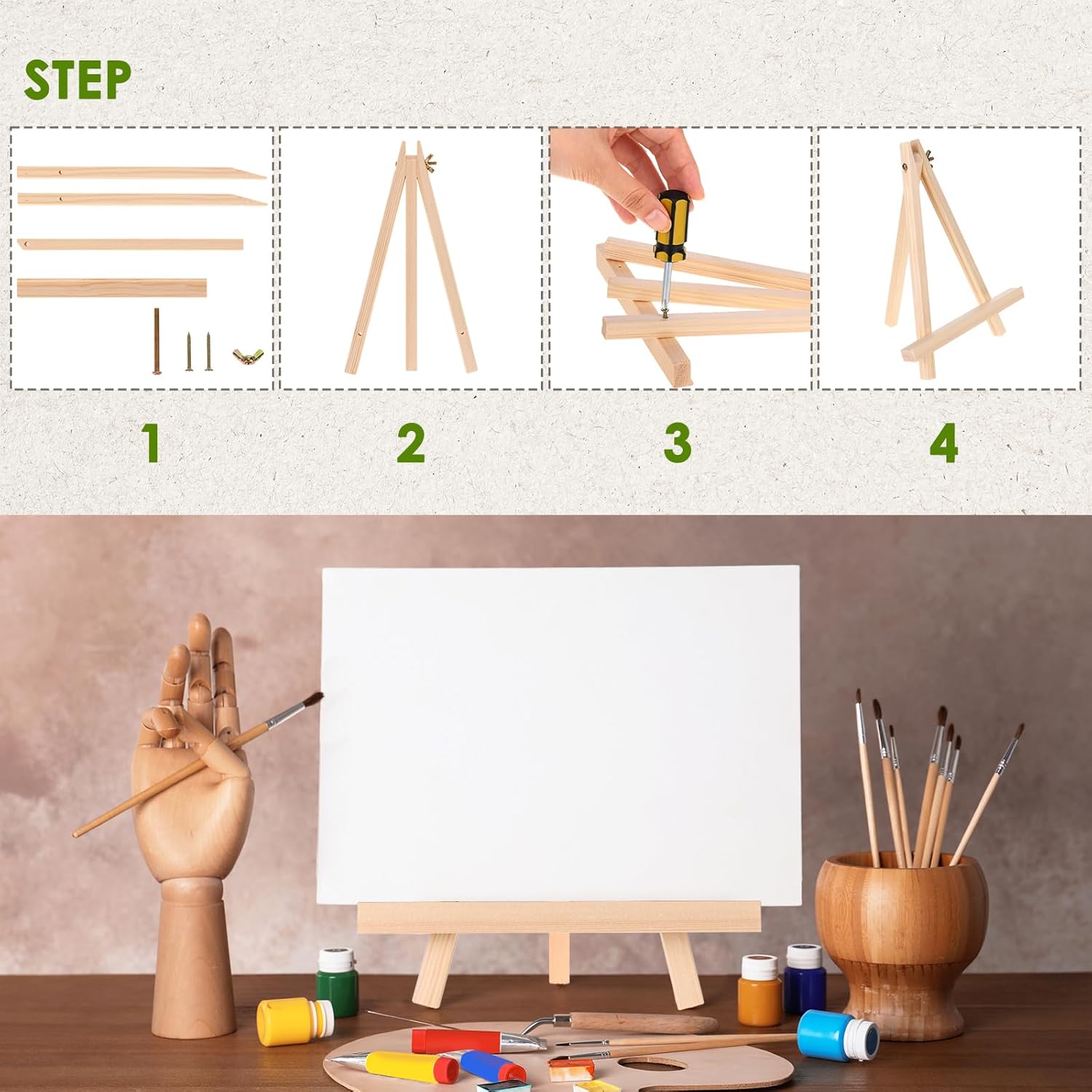 Jekkis 9 Inch Tabletop Easel Set of 12