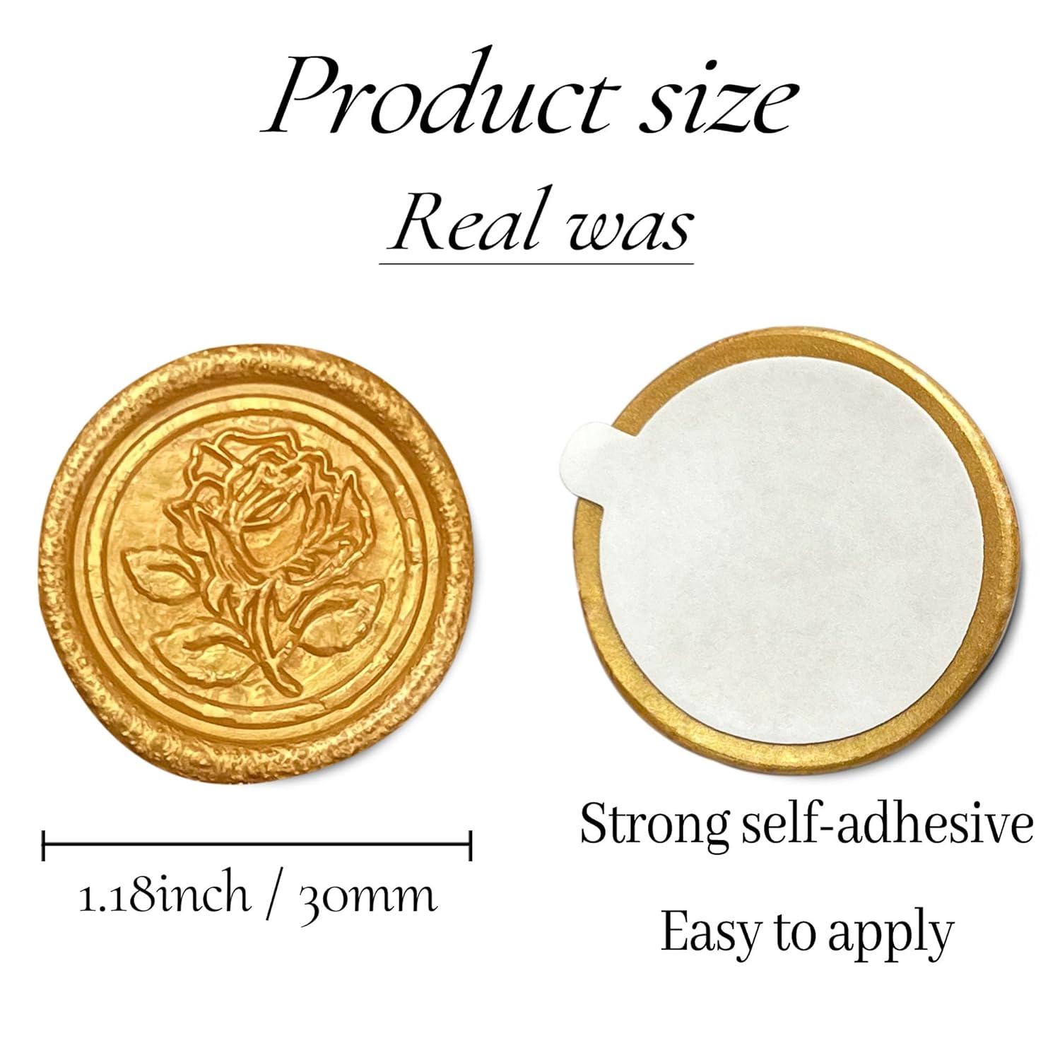 100Pcs Rose Style Adhesive Wax Seals for Envelopes