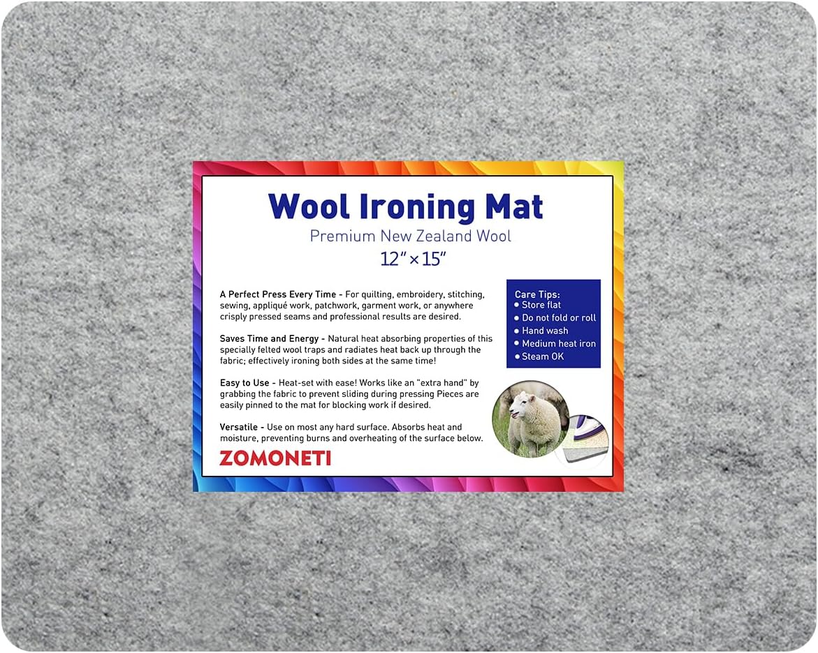 ZOMONETI Wool Pressing Mat 15x12 Inches