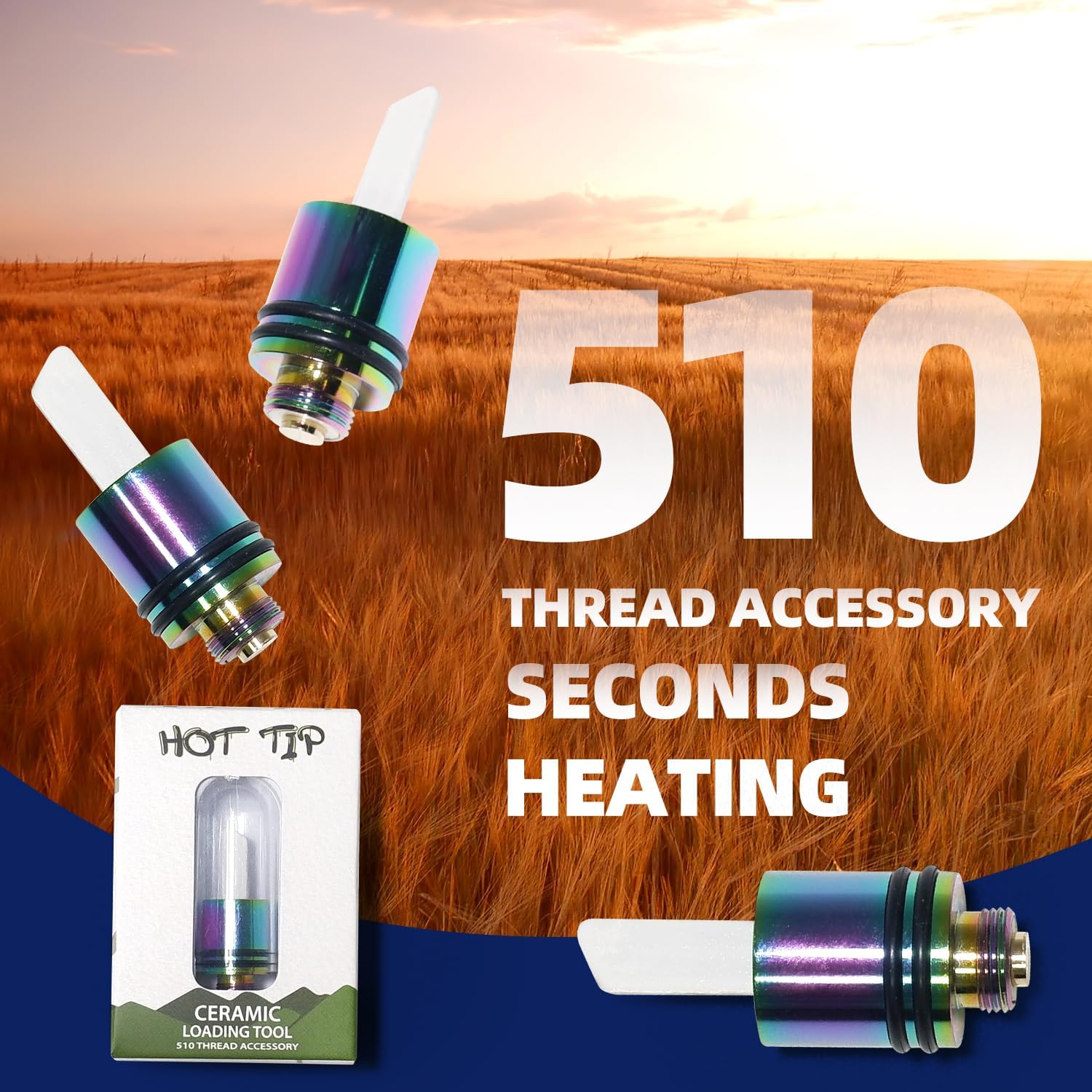 Ceramic Heating Knife Multi-Tool for Slicing Wax and Viscous Oil Rainbow
