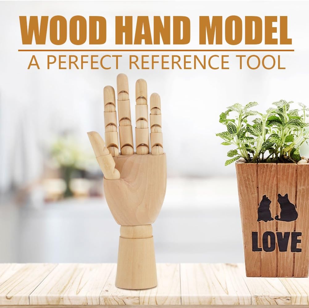 Hyuduo Art Mannequin Wooden Hand Sculpture for Artists