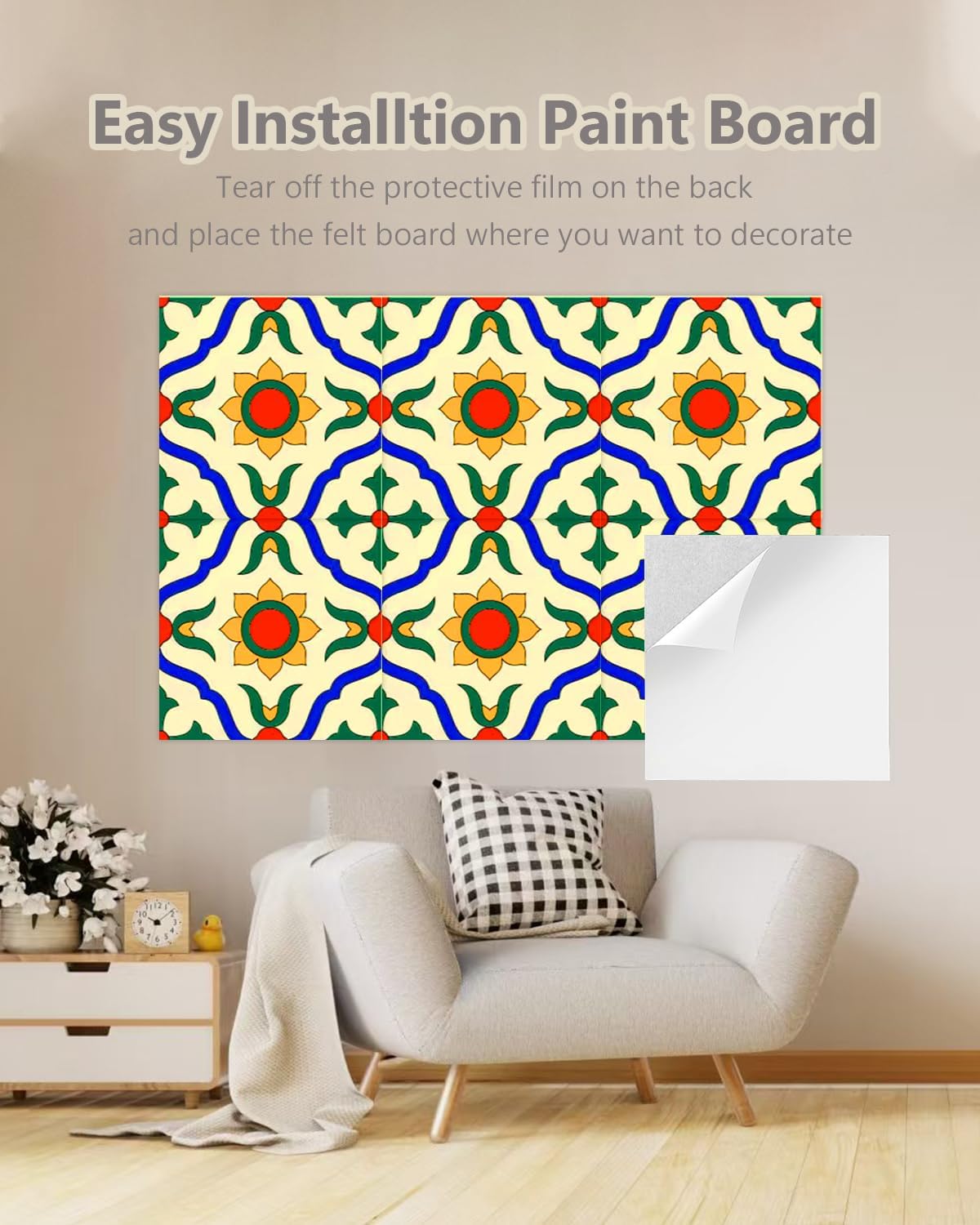 6 pcs Sunflower Felt Board with Adhesive Backing