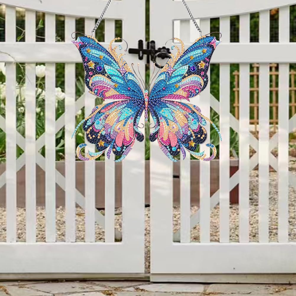 Charming Butterfly Diamond Art Kit 5D Crystal Hanging Ornament